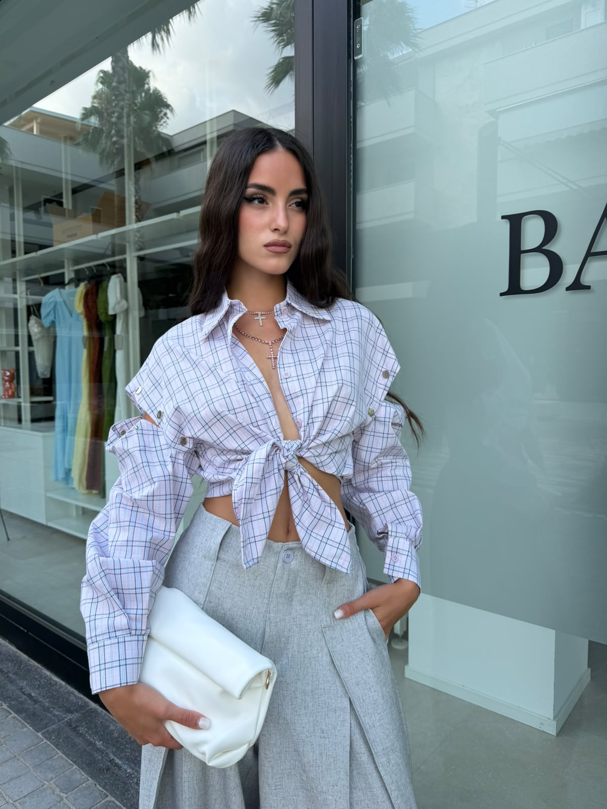 Camicia check knot