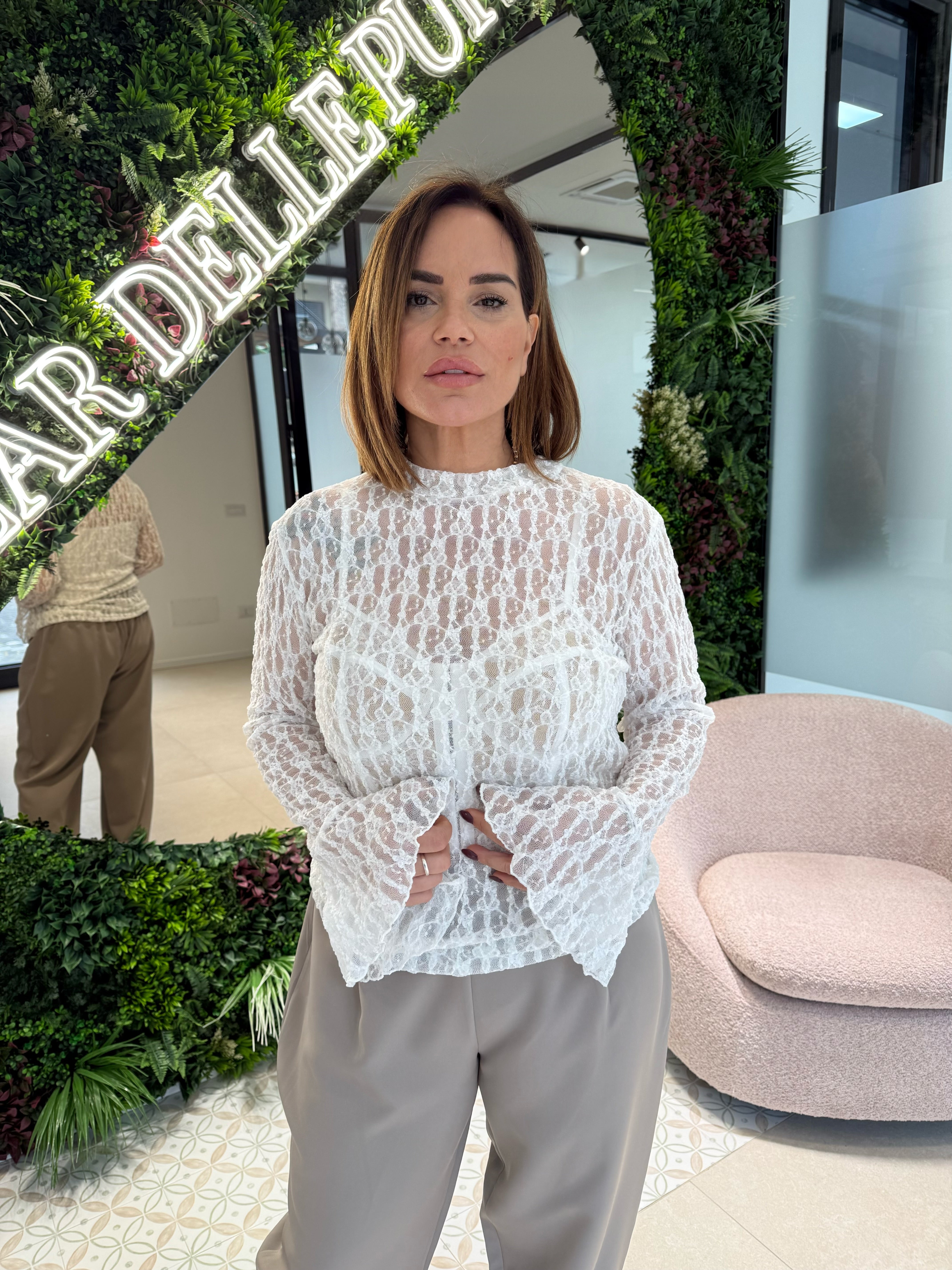 Maglia merletto curvy