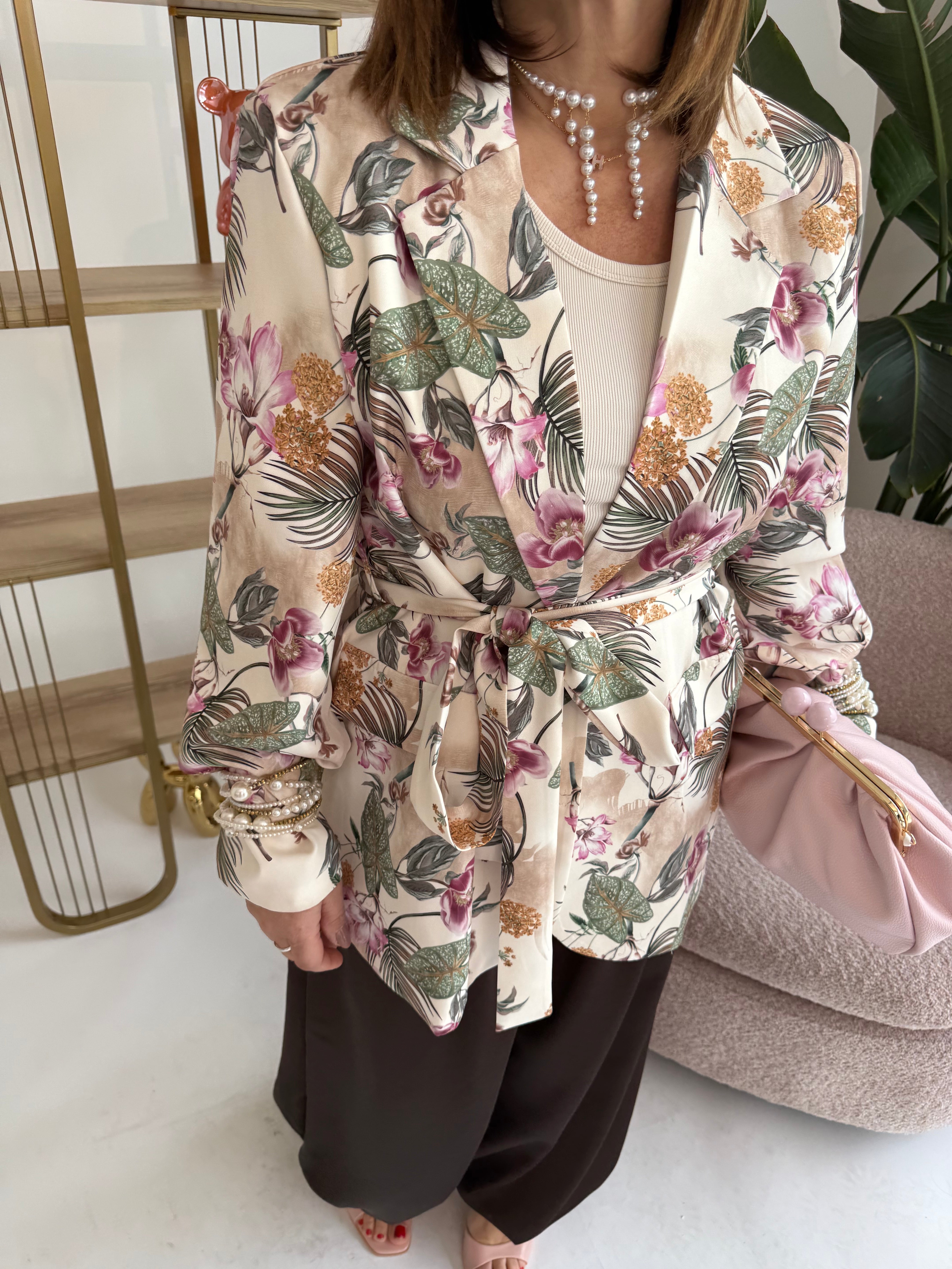 Giacca Foresta con cintura curvy