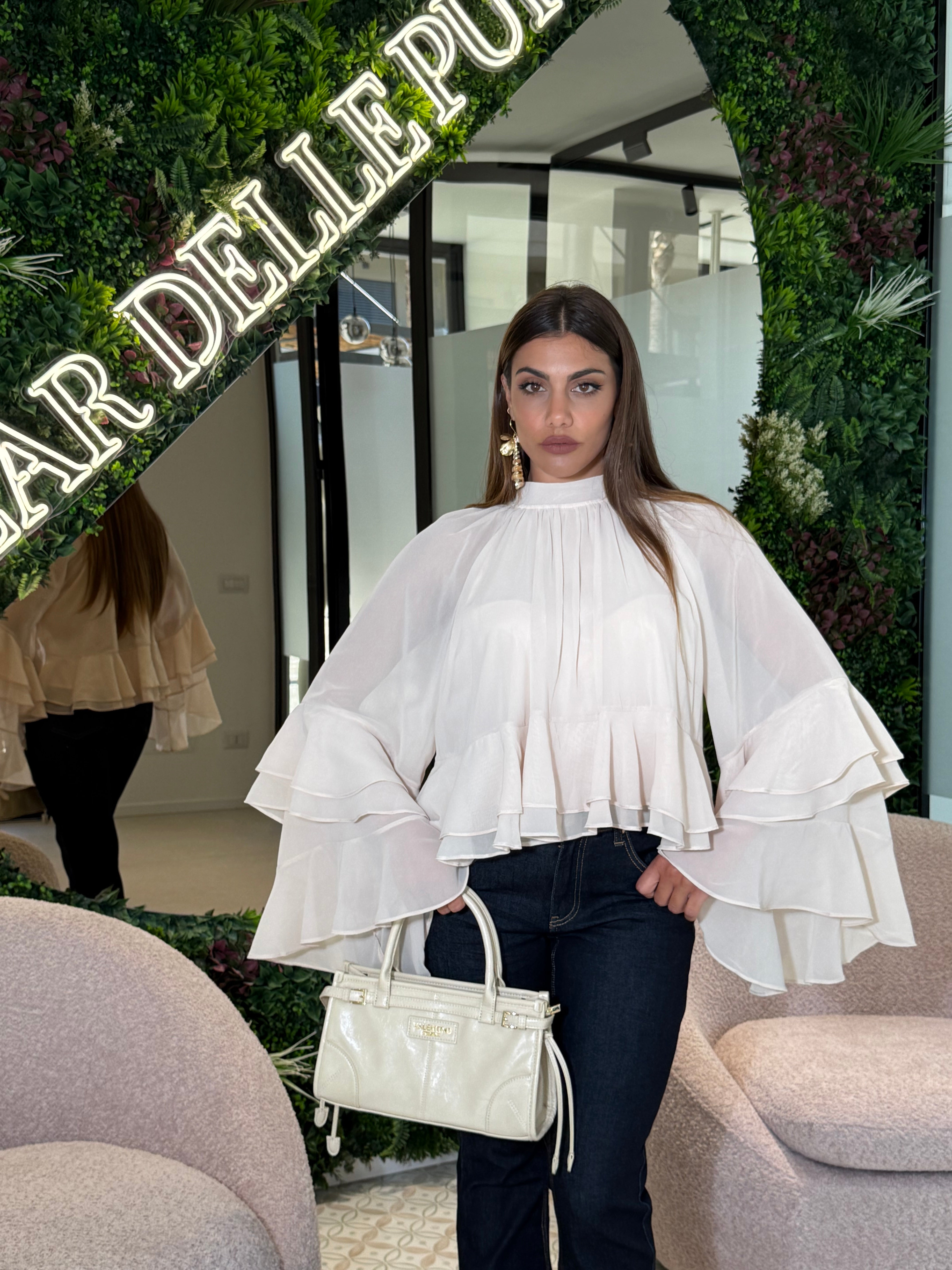 Camicia con balze