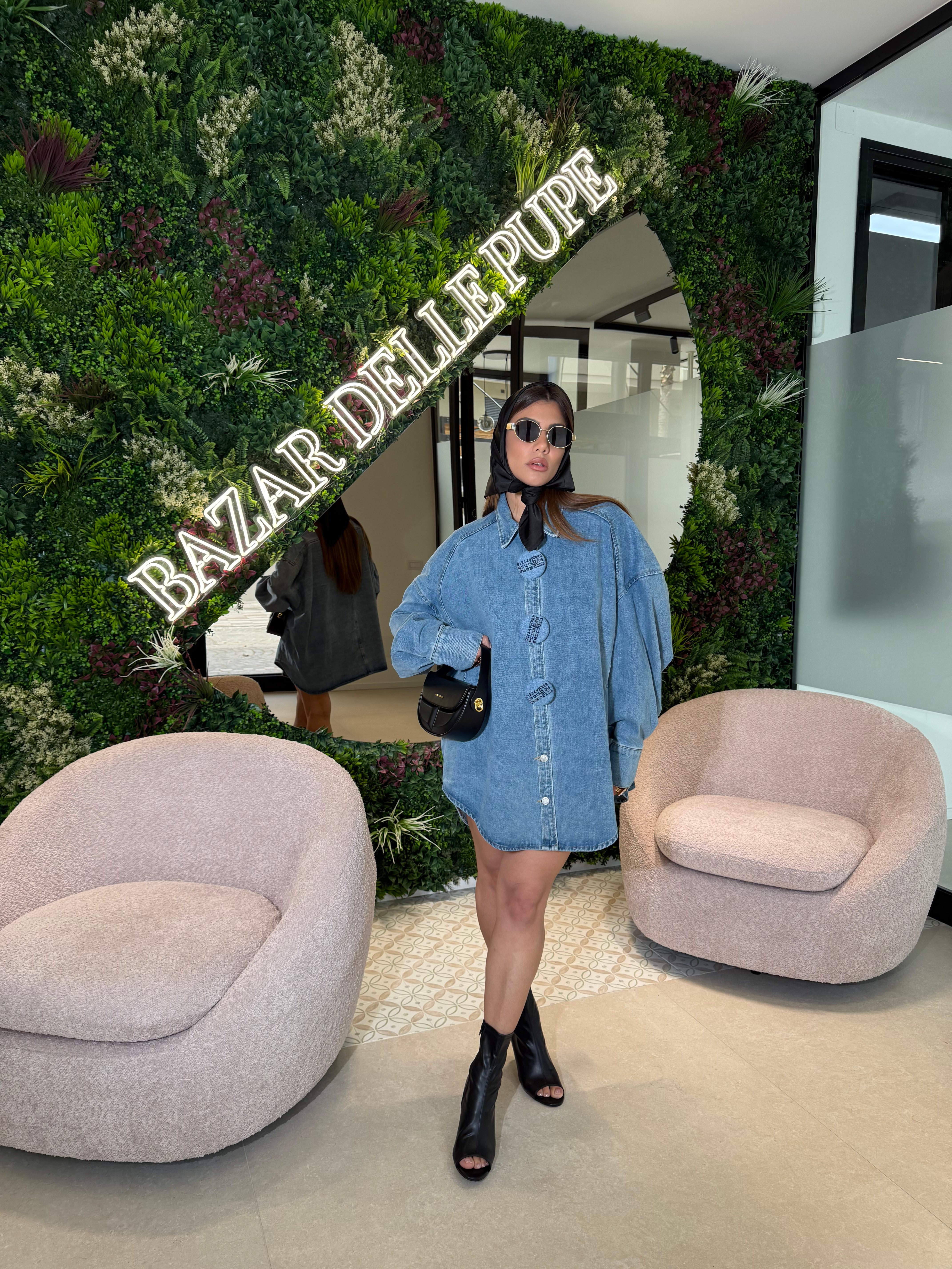Abito camicia in denim