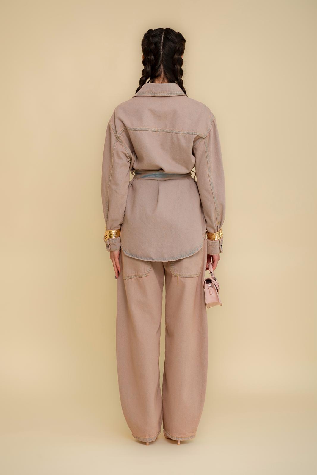 Camicia in denim rosa