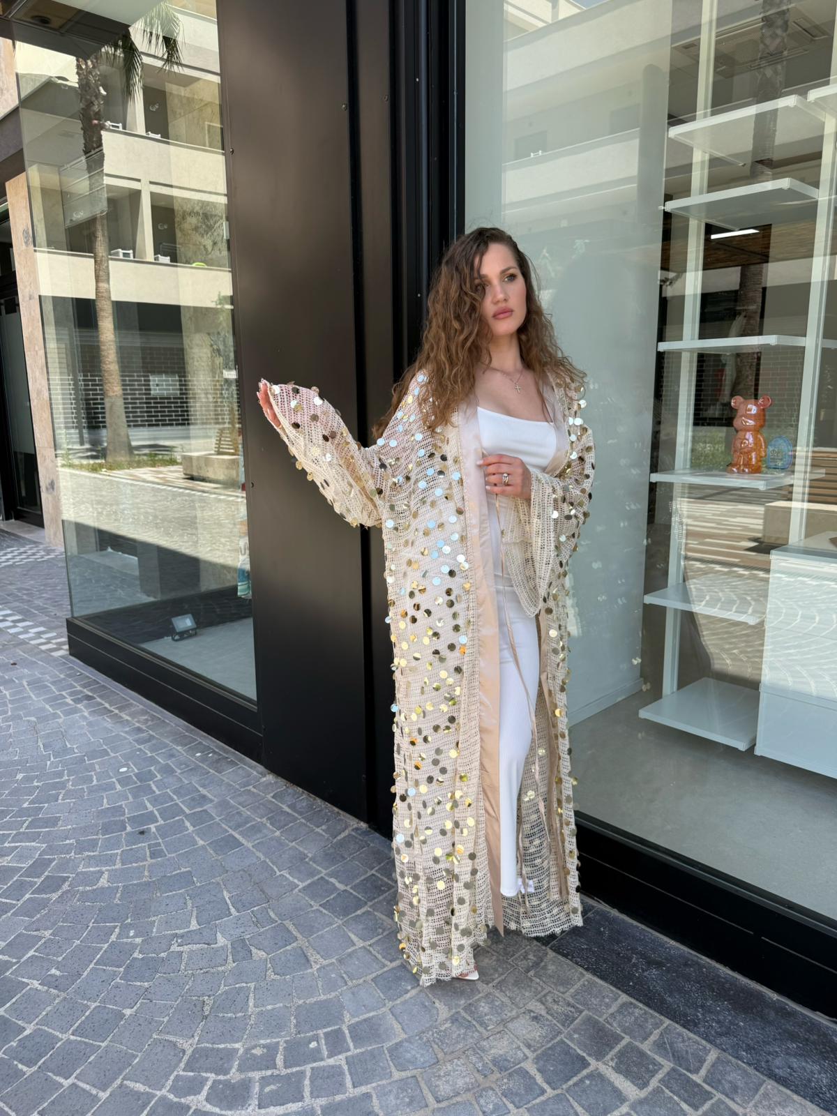Kimono rete e paillettes