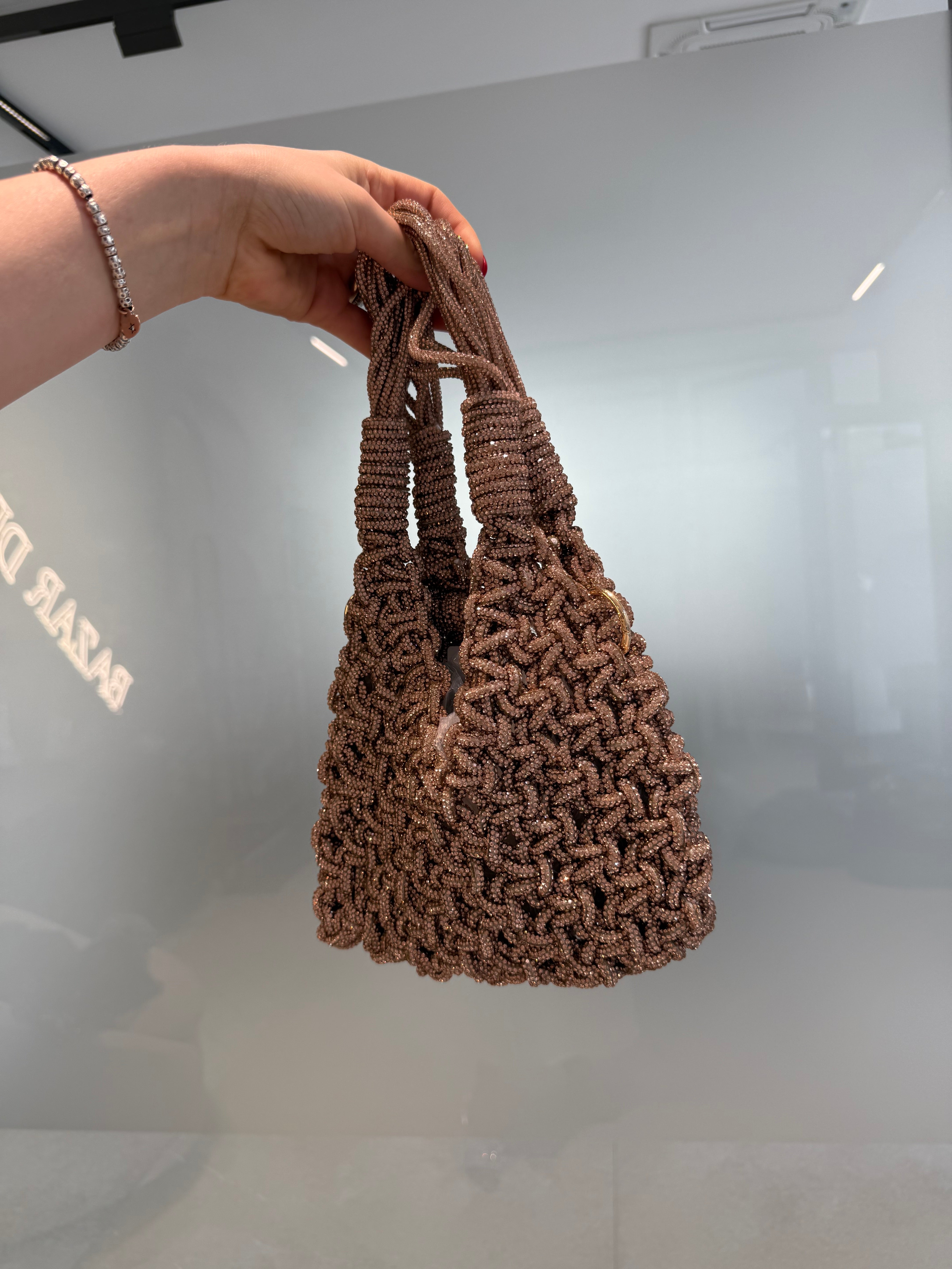 Borsa crochet lurex