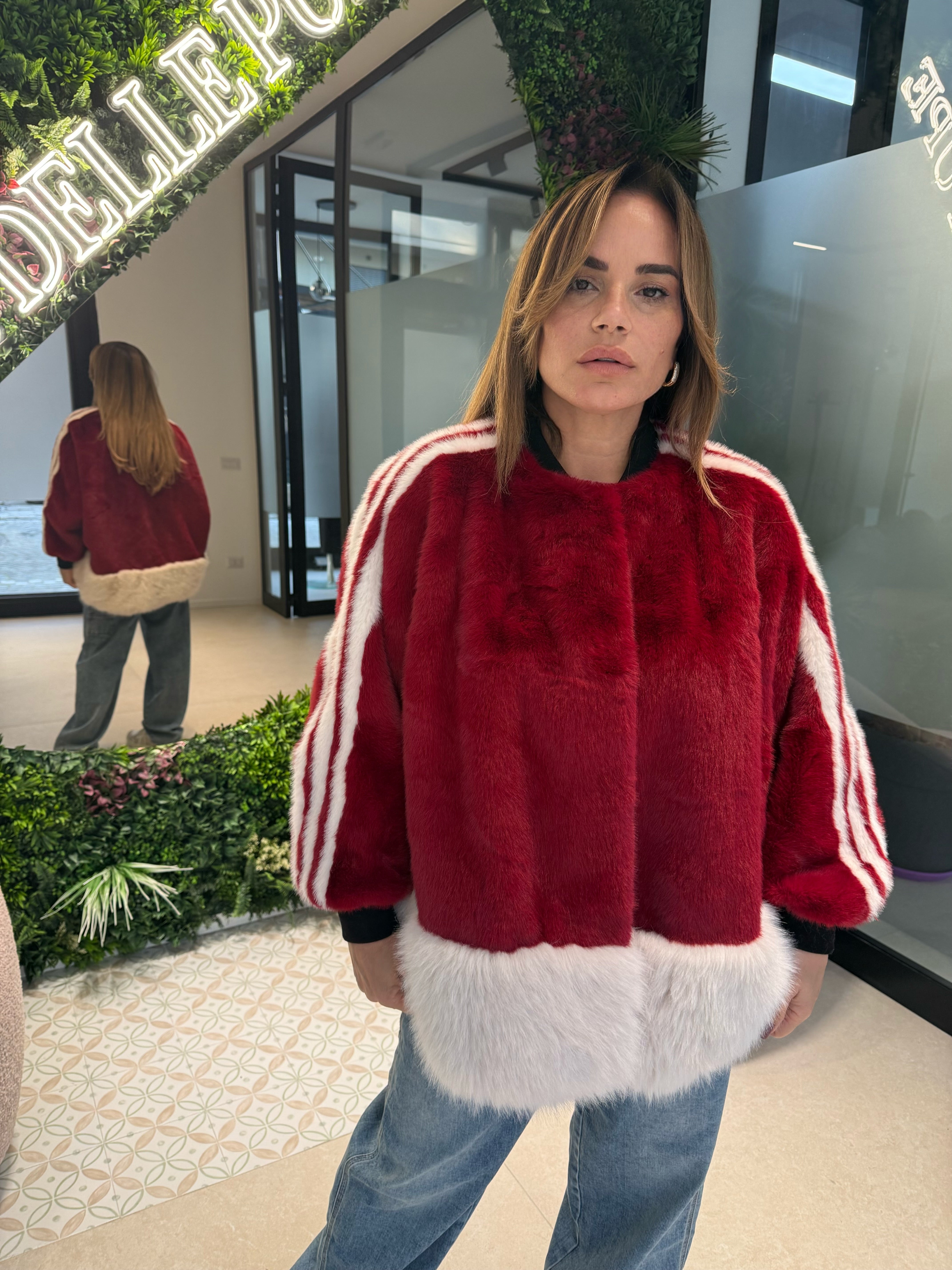 Pelliccia bomber red