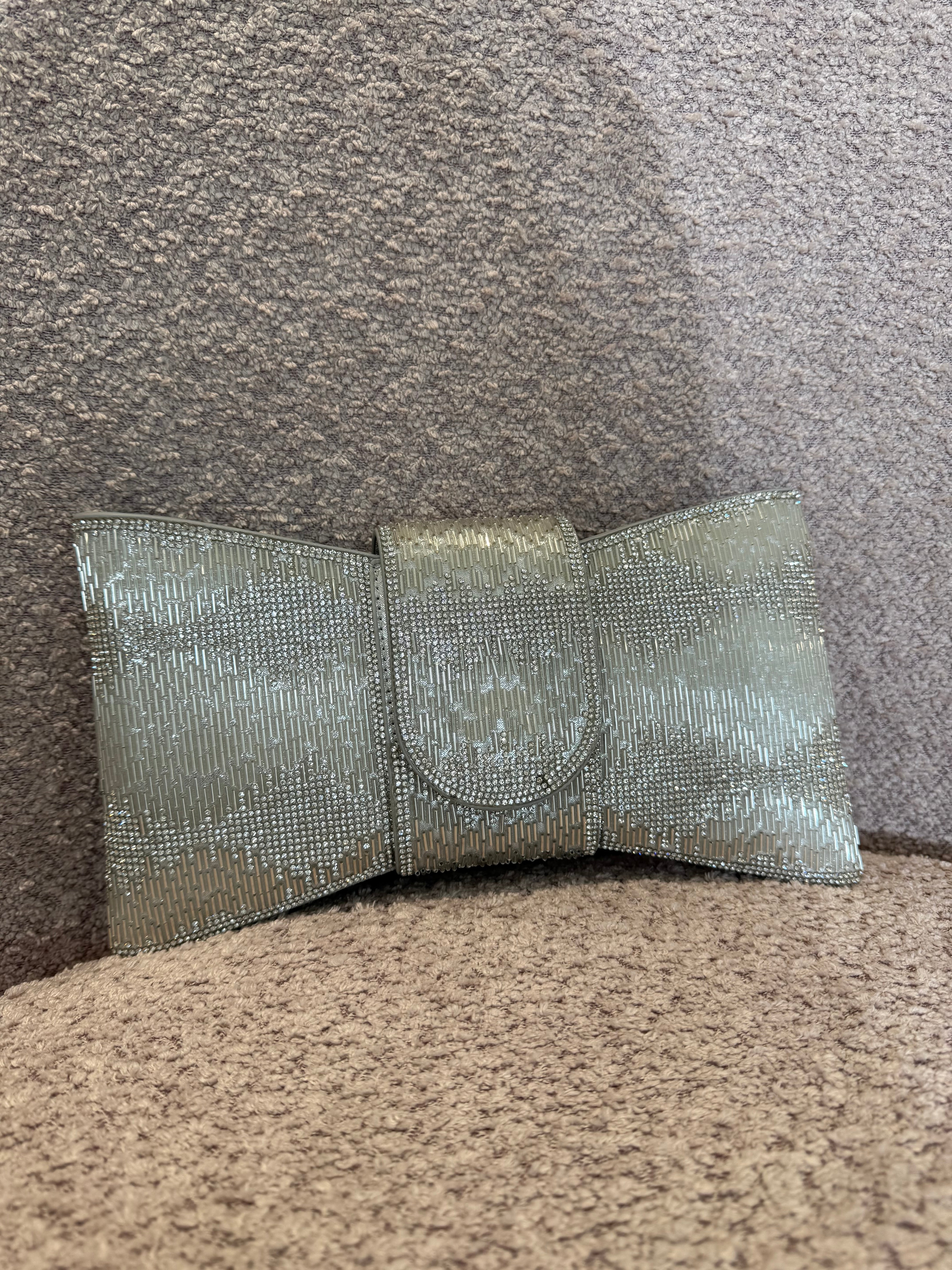 Borsa fiocco con strass