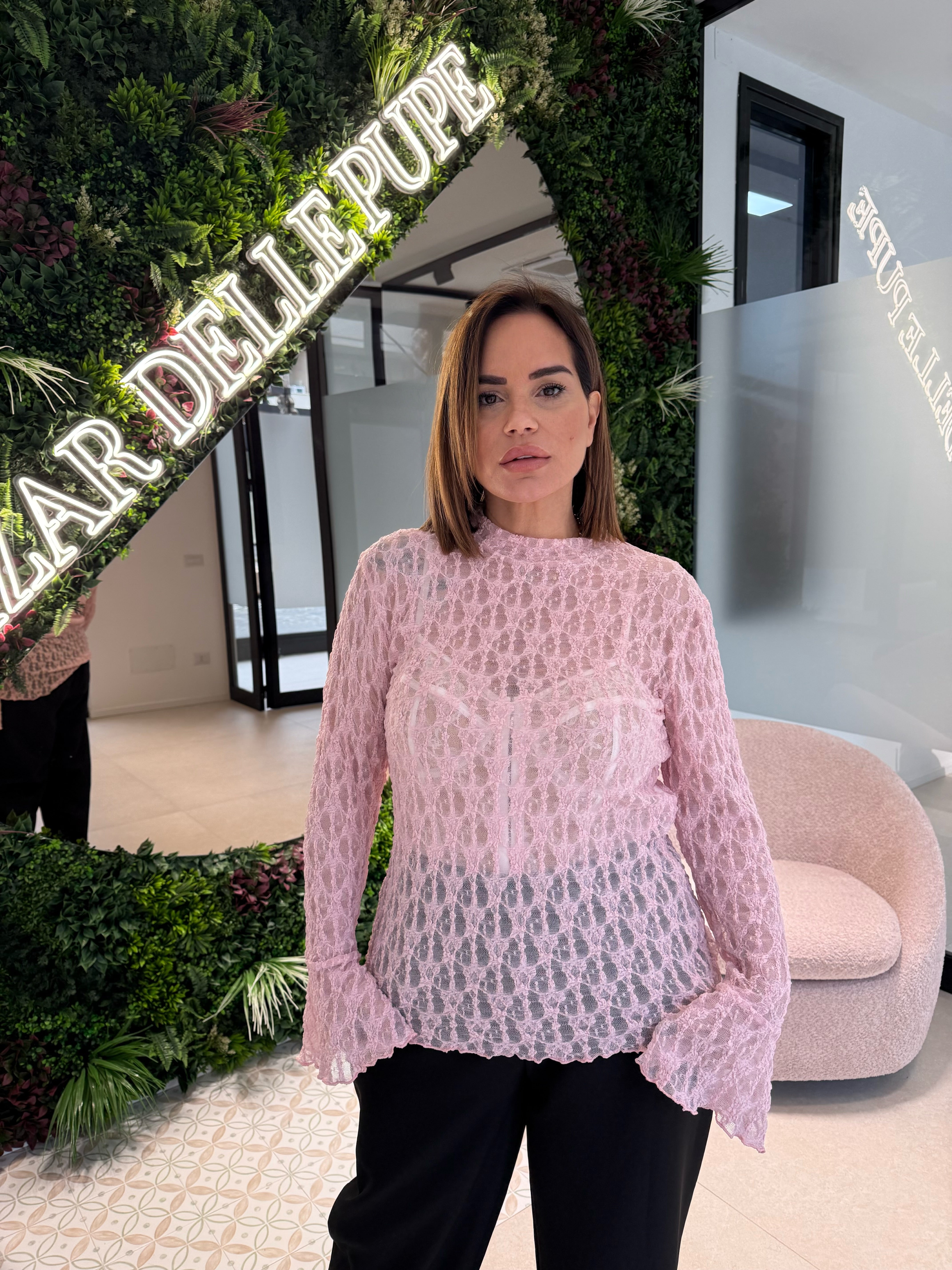 Maglia merletto curvy
