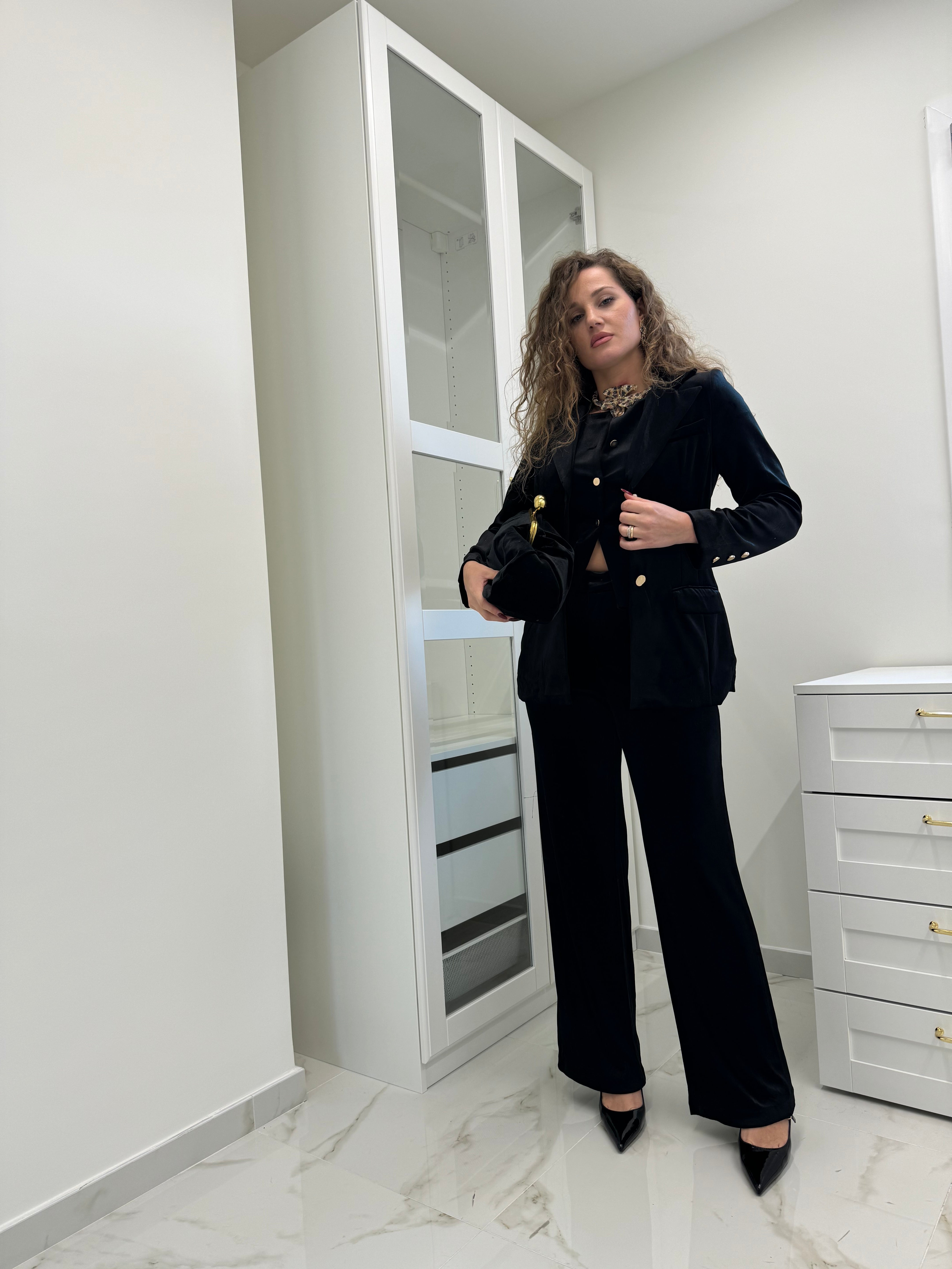 Tailleur velluto tre pezzi