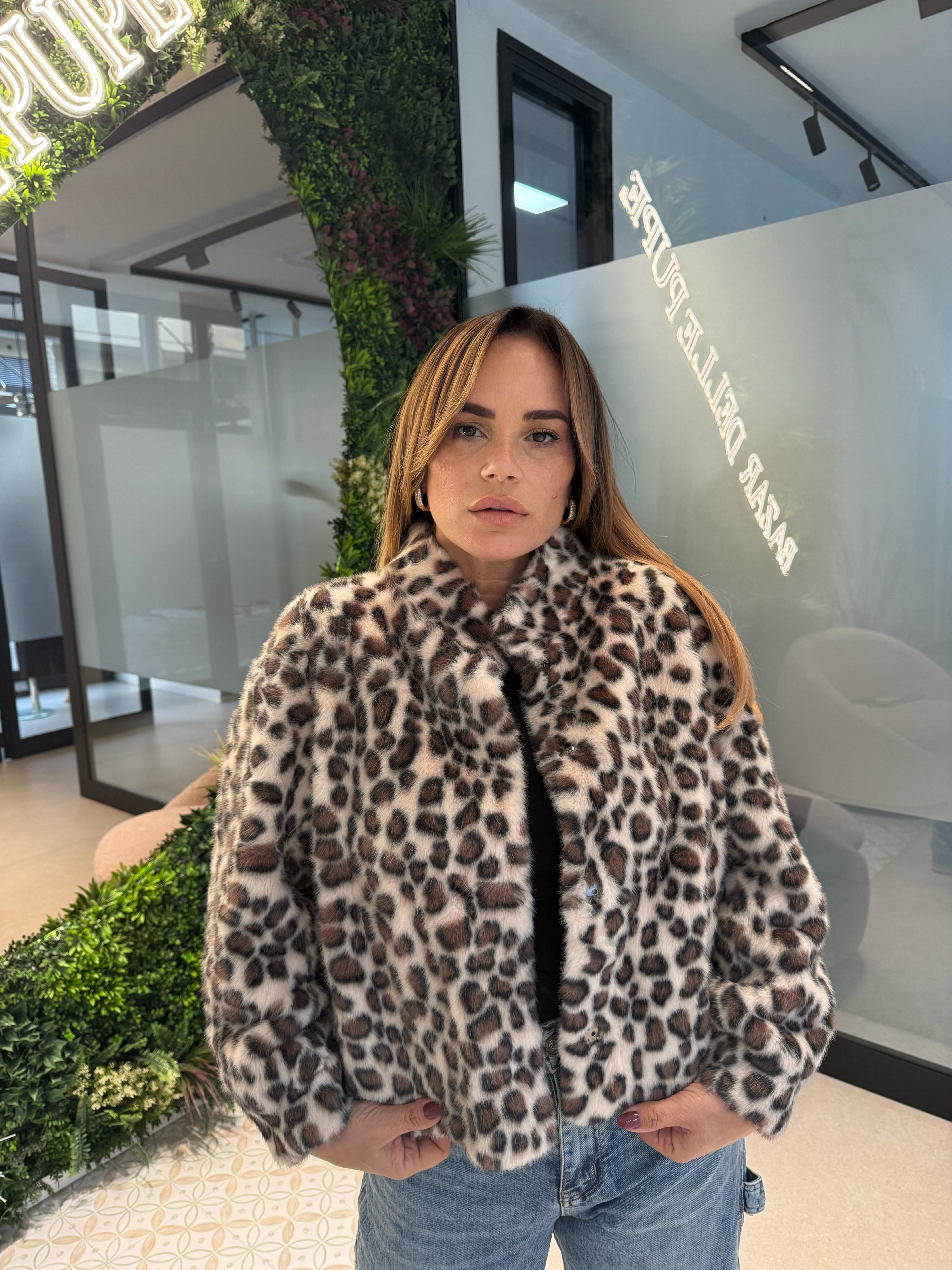 Pelliccia corta animalier