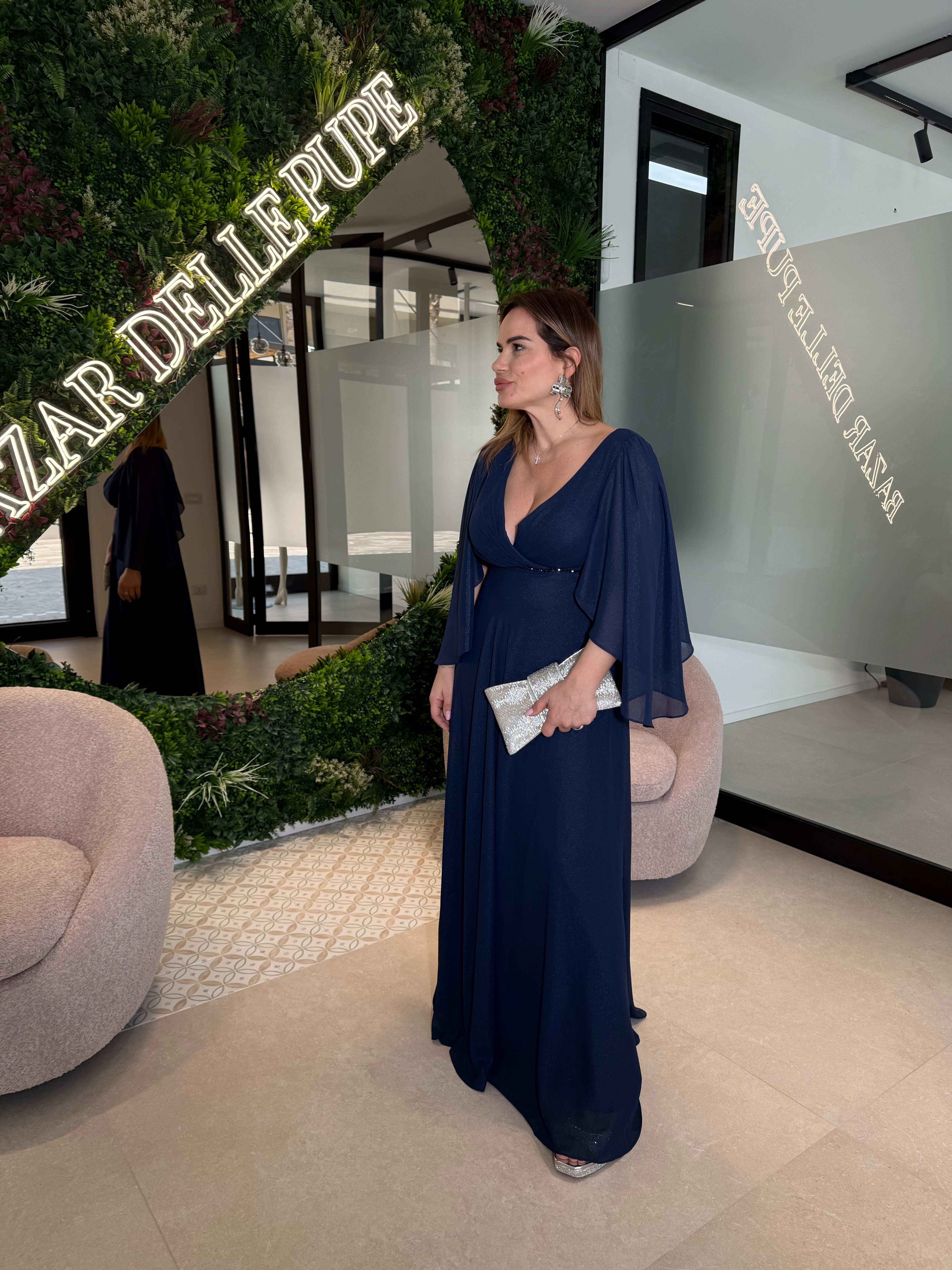 Abito lurex con perline