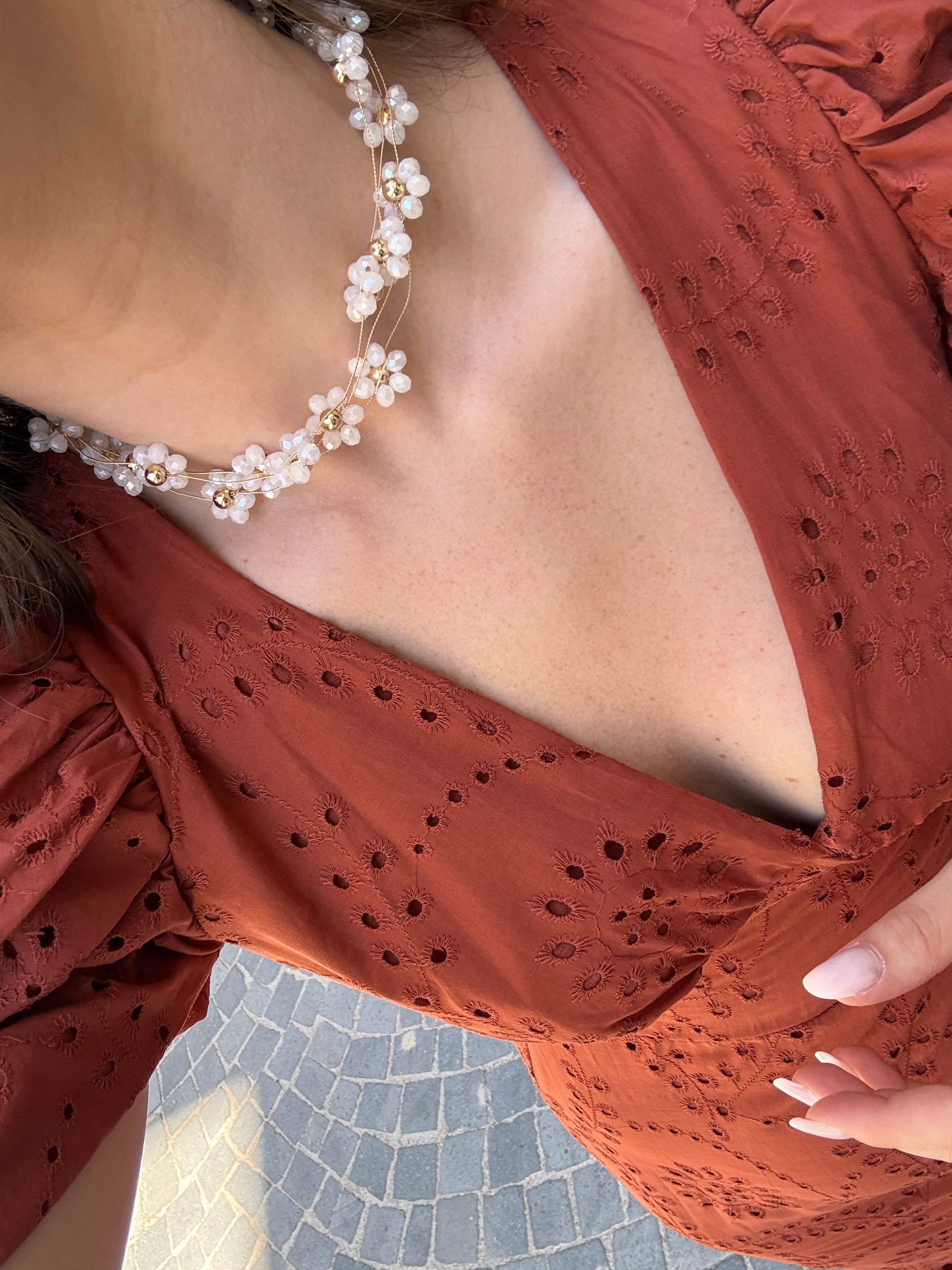 Collana micro fiore