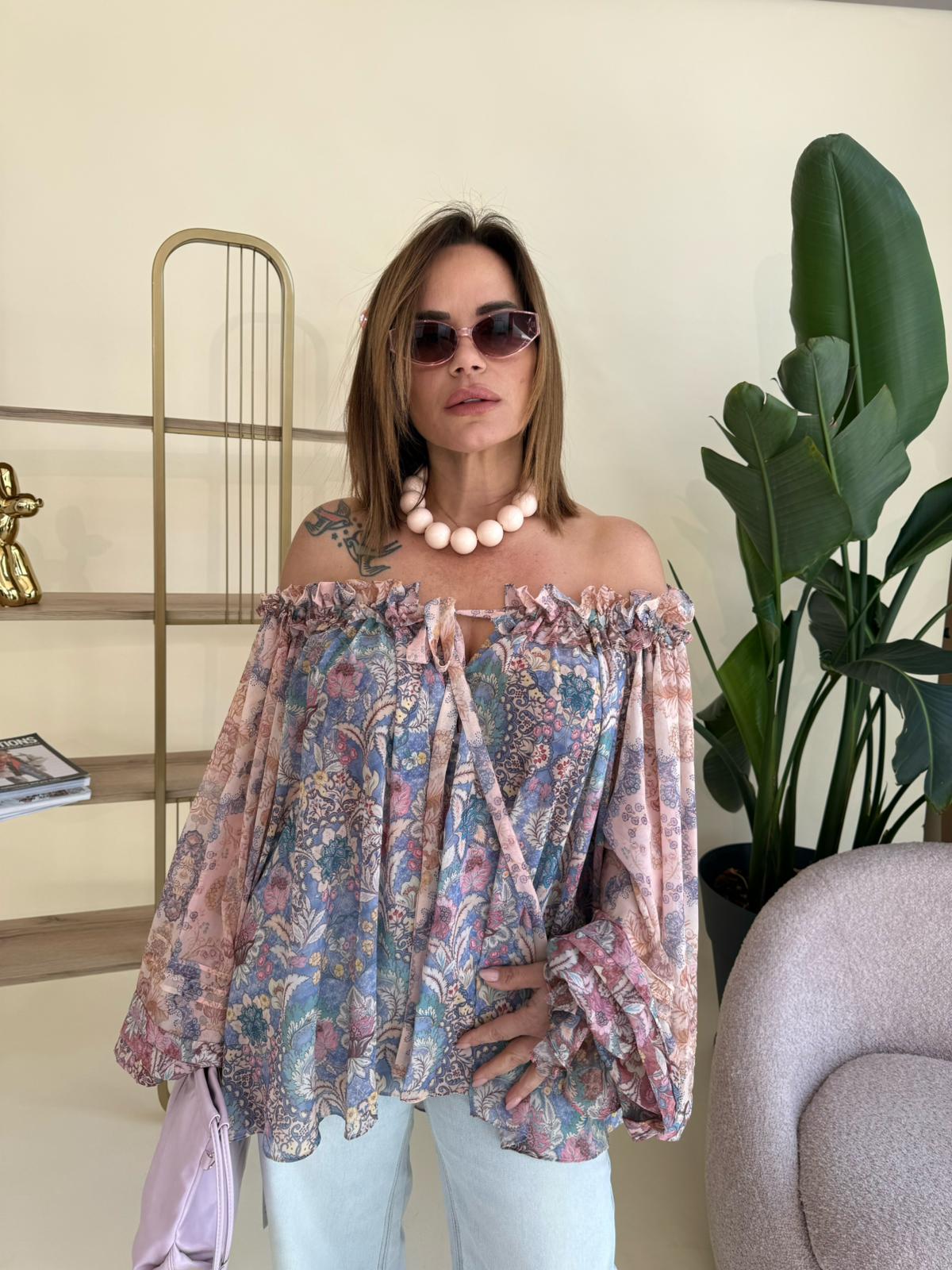 Camicia fantasia velata