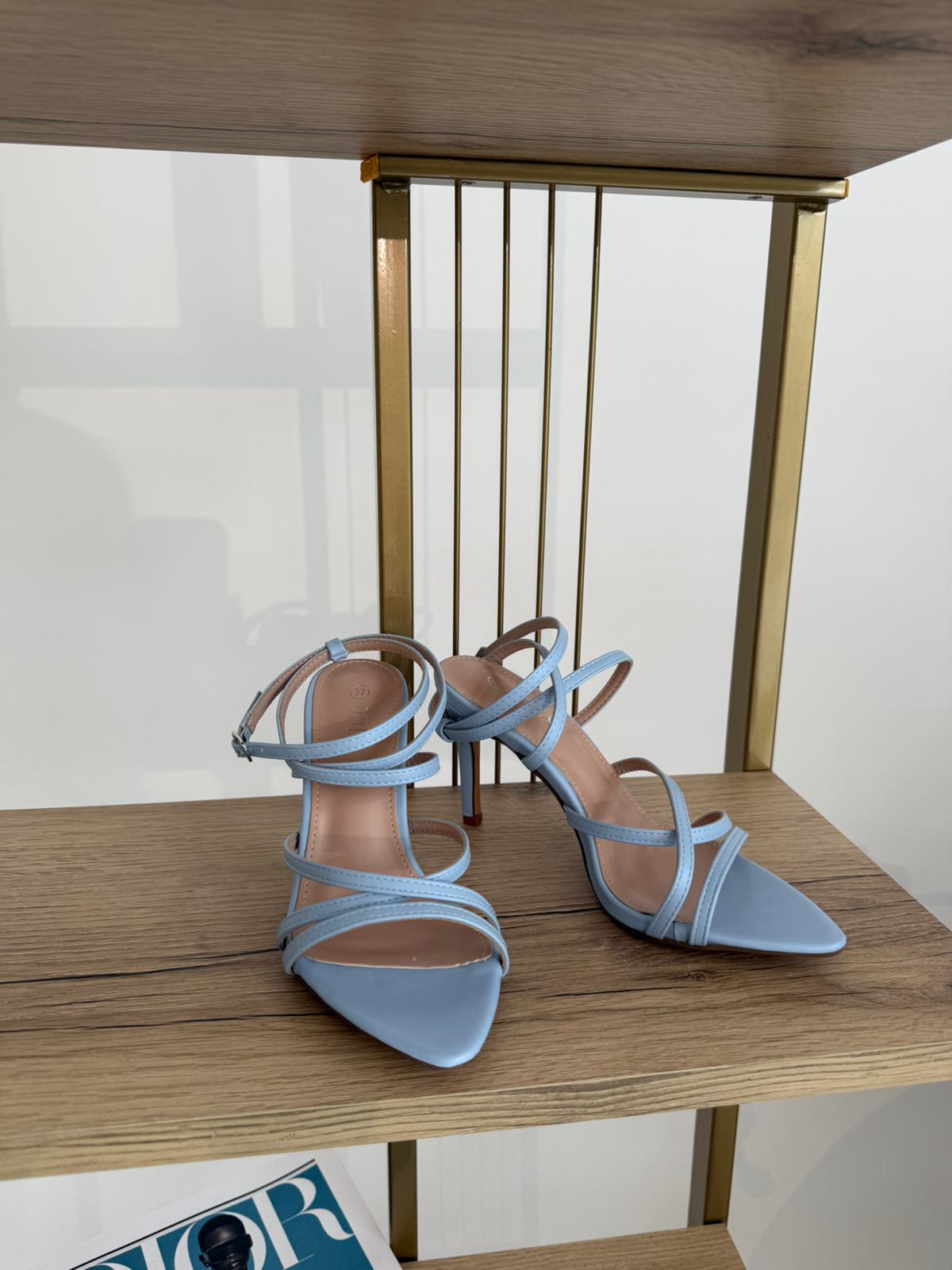 Sandali fascia celeste
