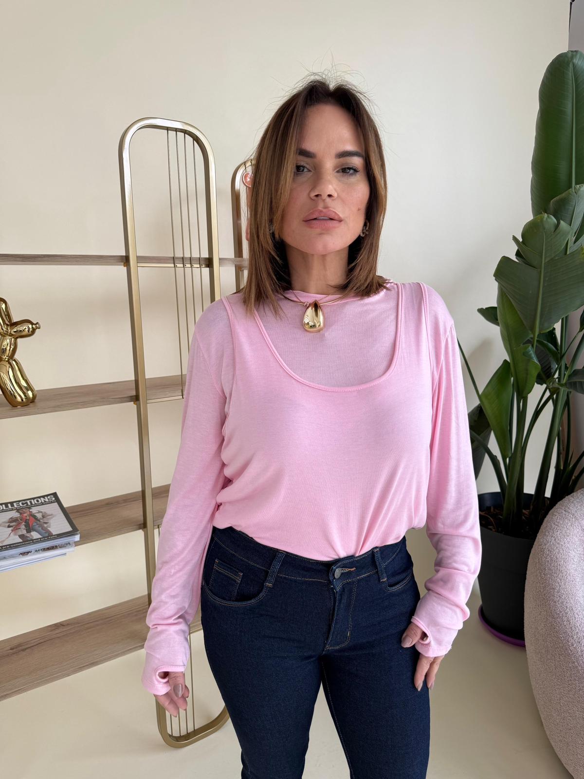 Maglia con canotta curvy