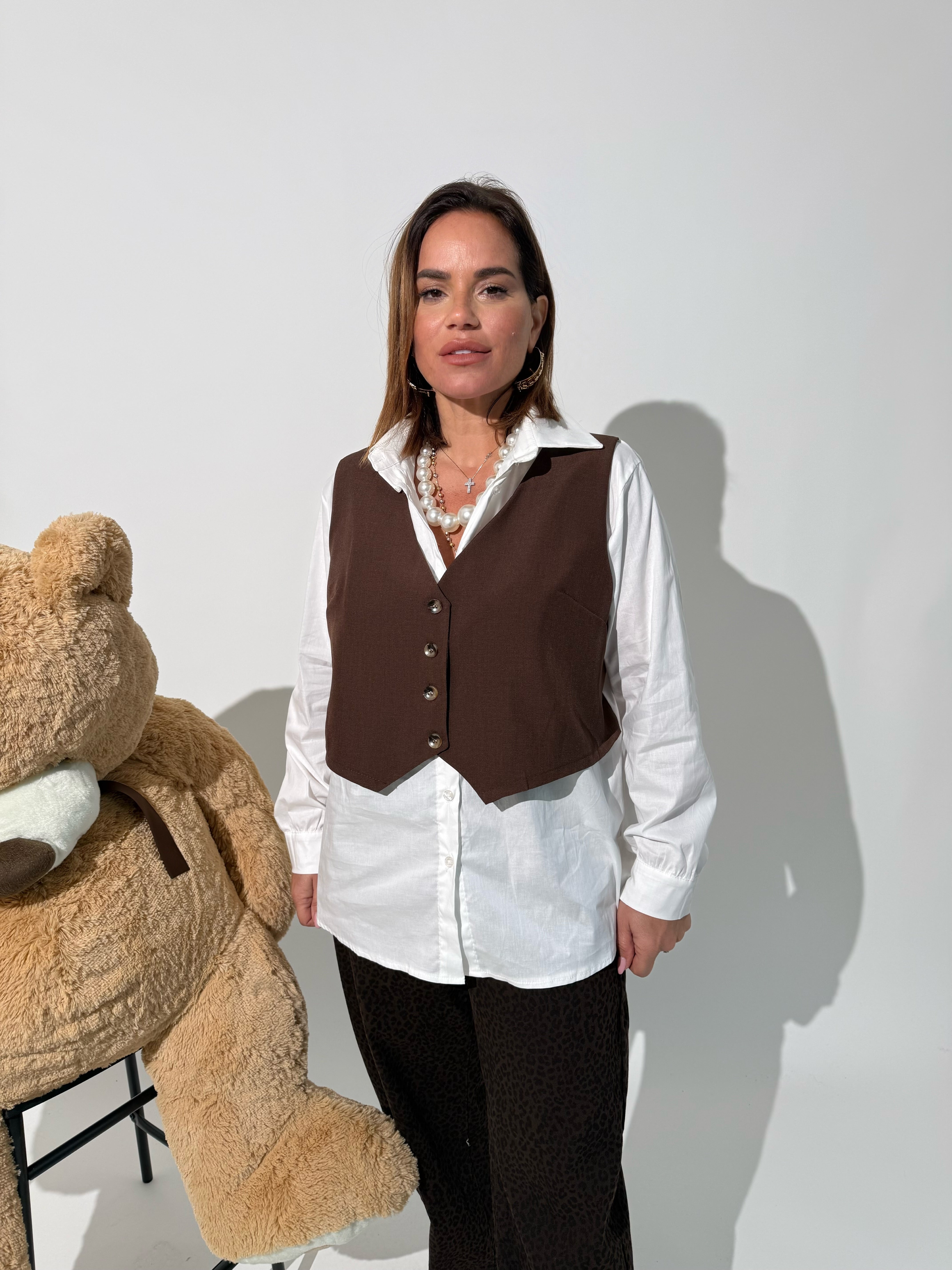 Camicia con gilet curvy