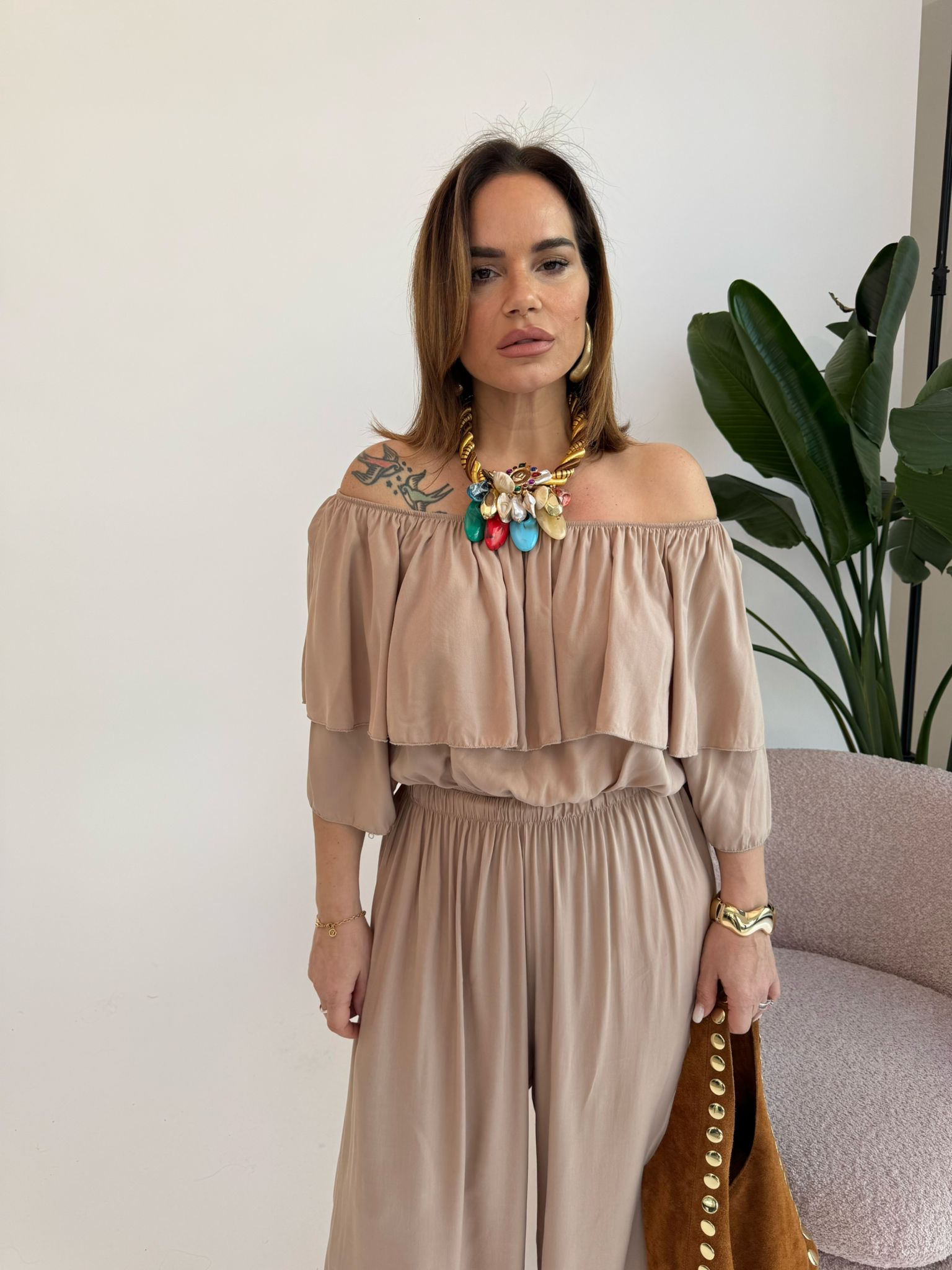 Cordset pantalone e top lino curvy