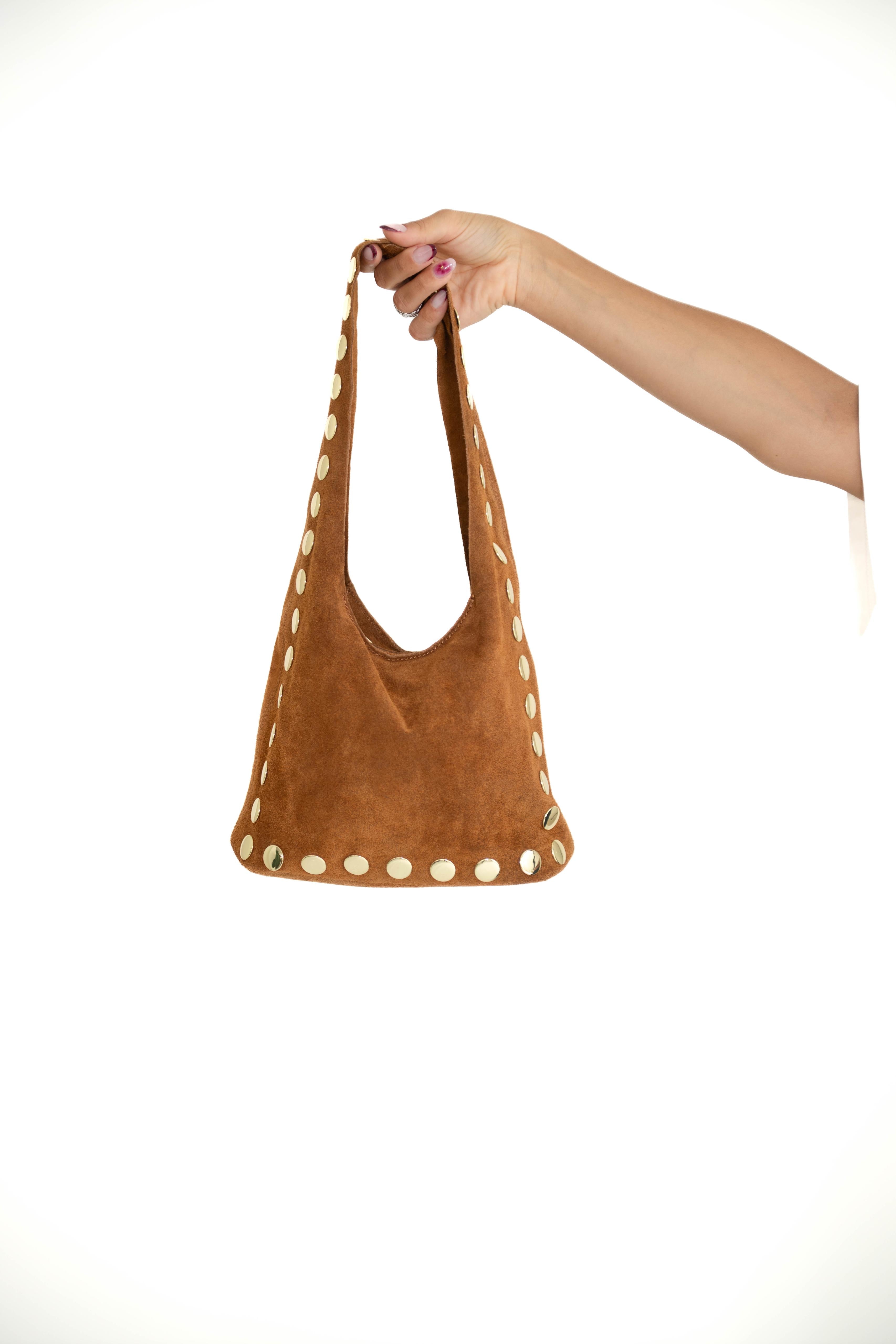 Borsa secchiello bottoni gold