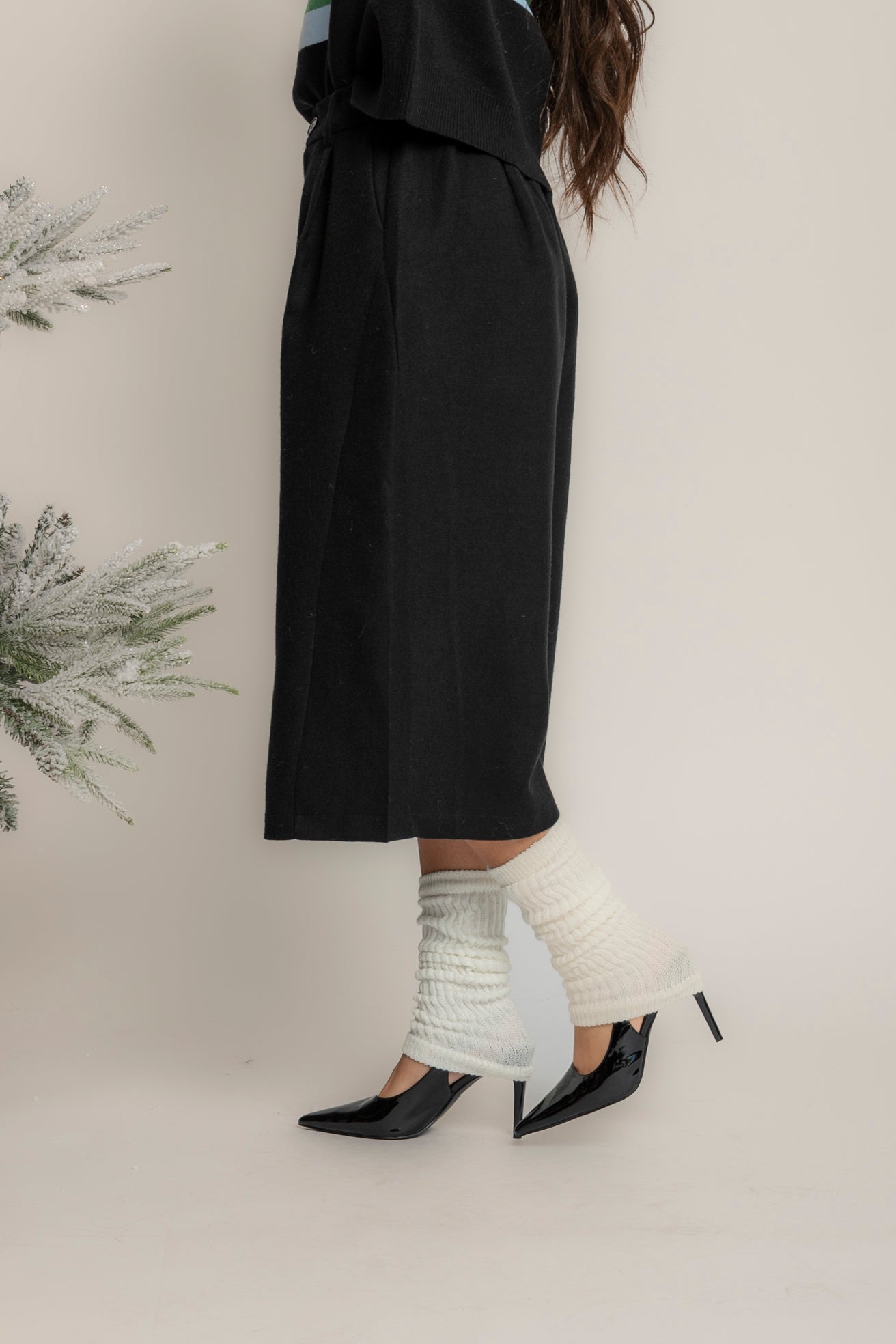 Bermuda in panno con elastico