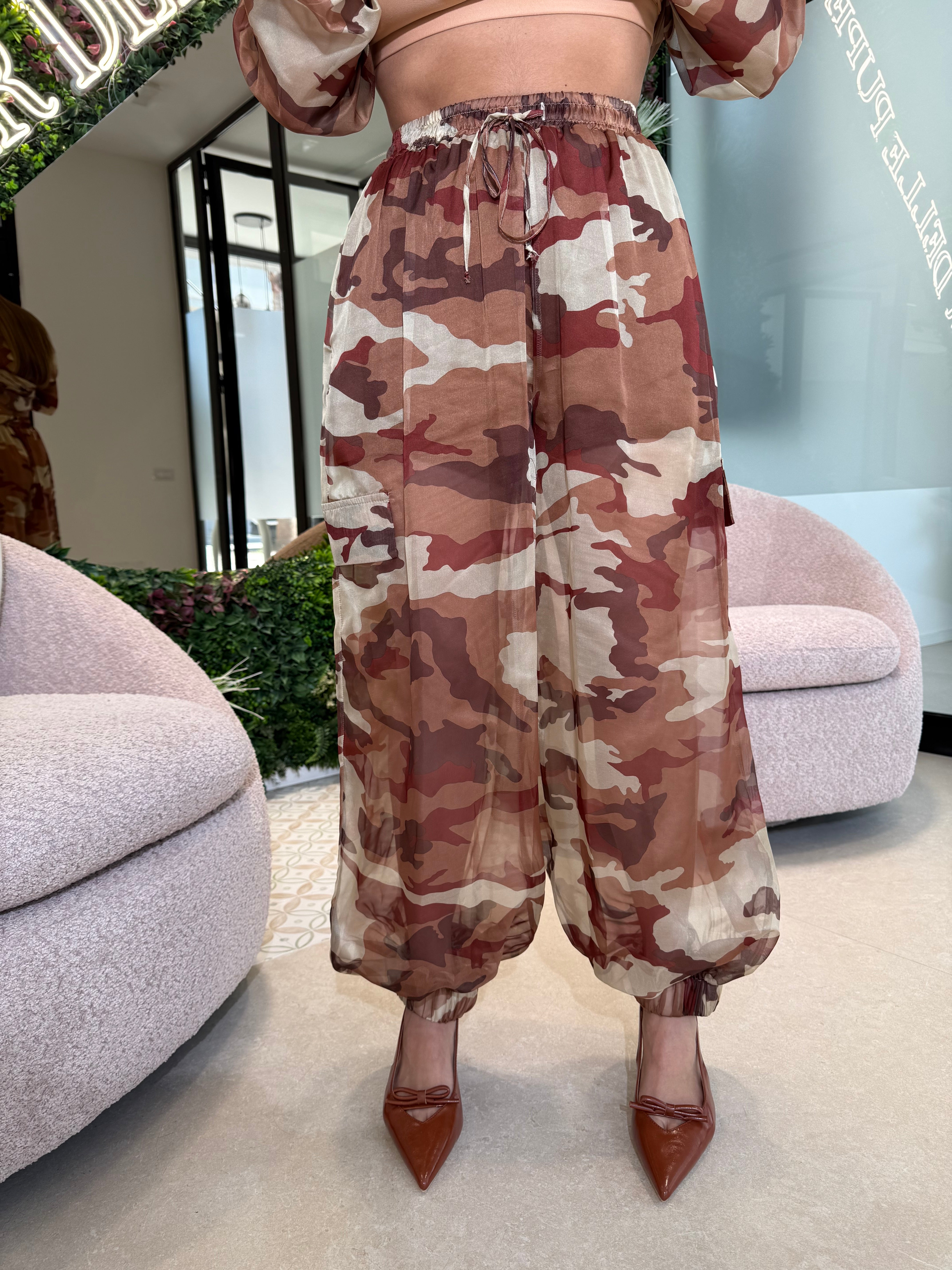 Pantalone cargo mimetico Lumina