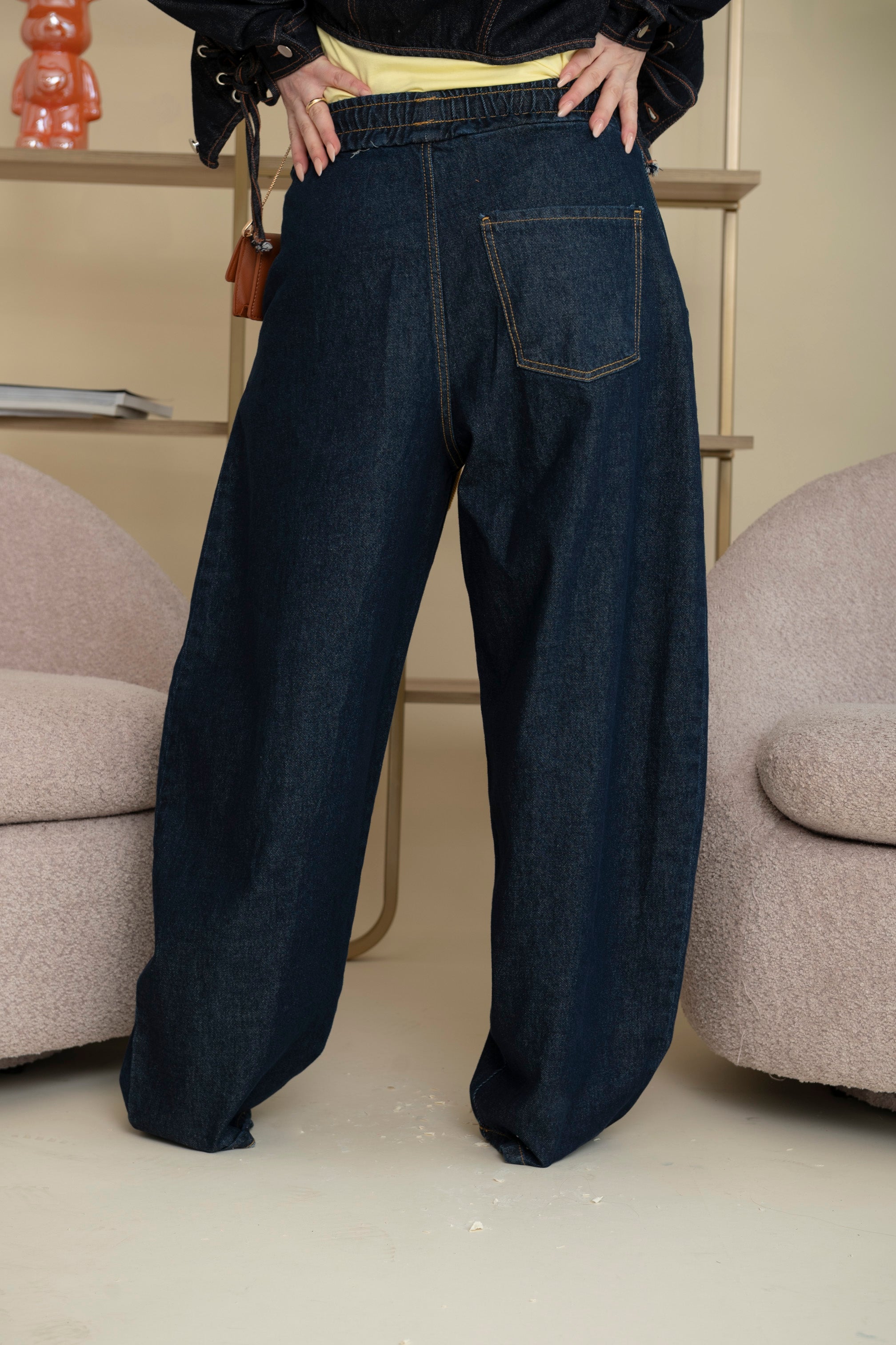 Jeans ballon laccio Yellow