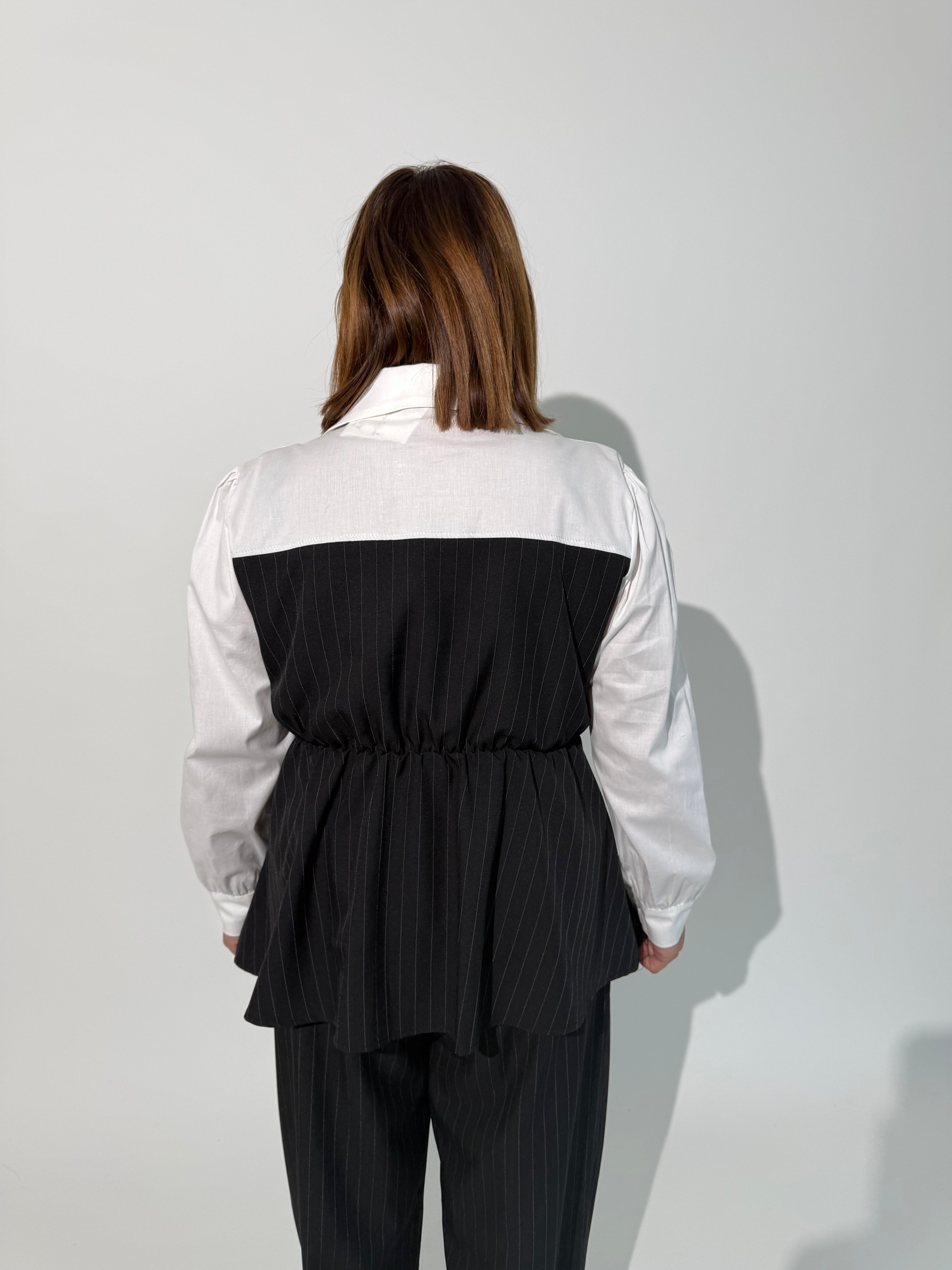 Cordset gessato effetto giacca curvy