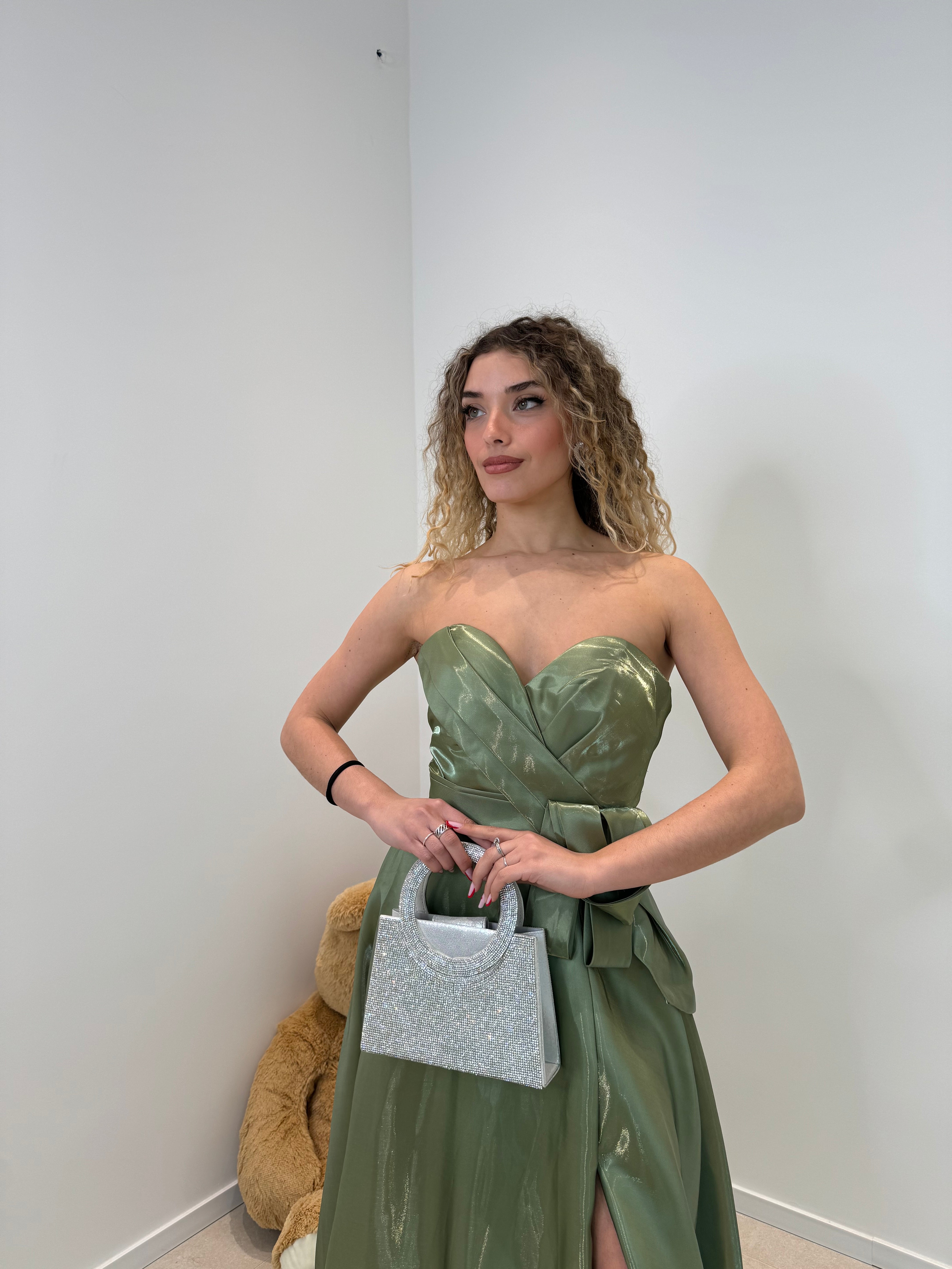 Abito lungo scollo cuore