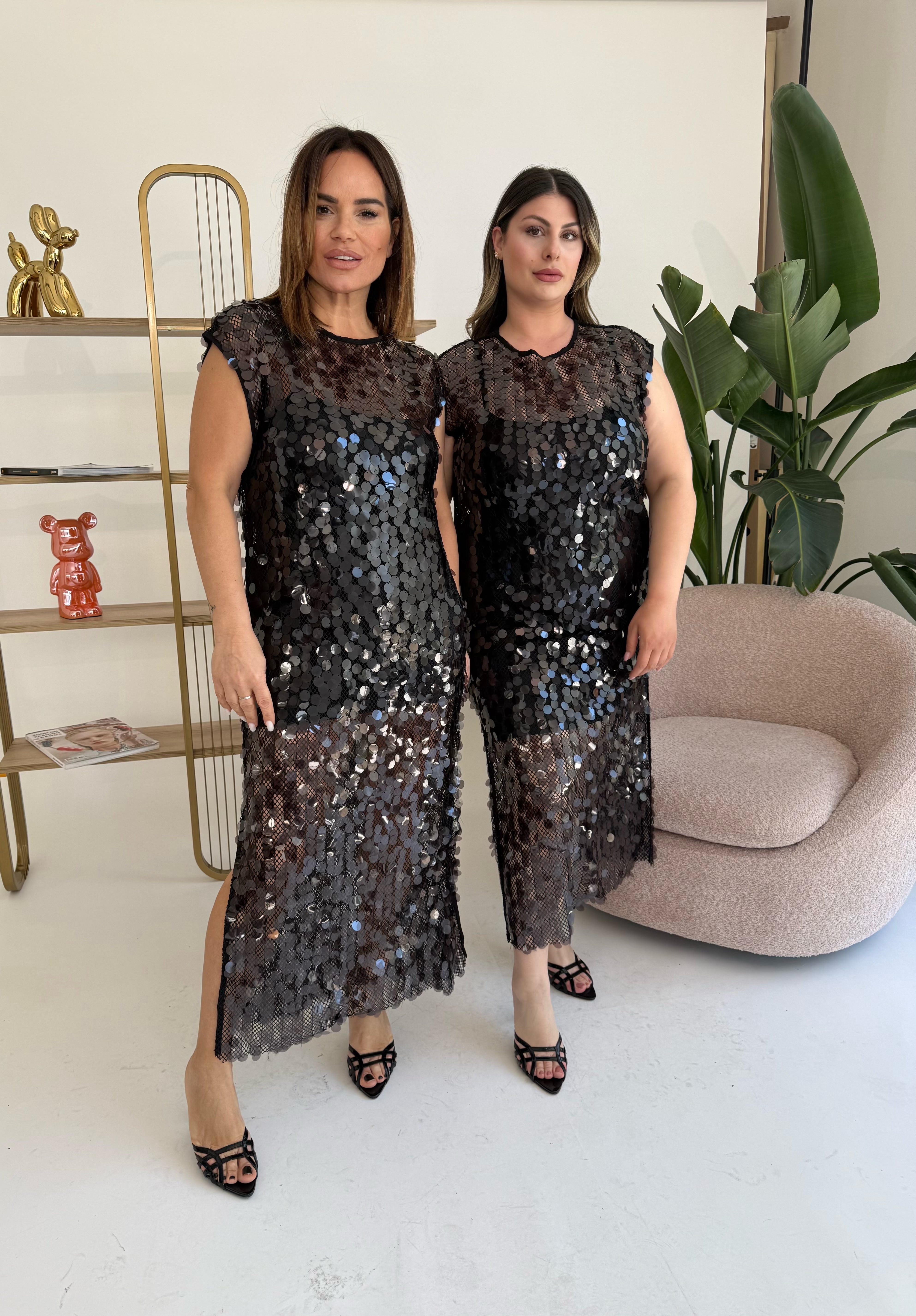 Abito paillettes black