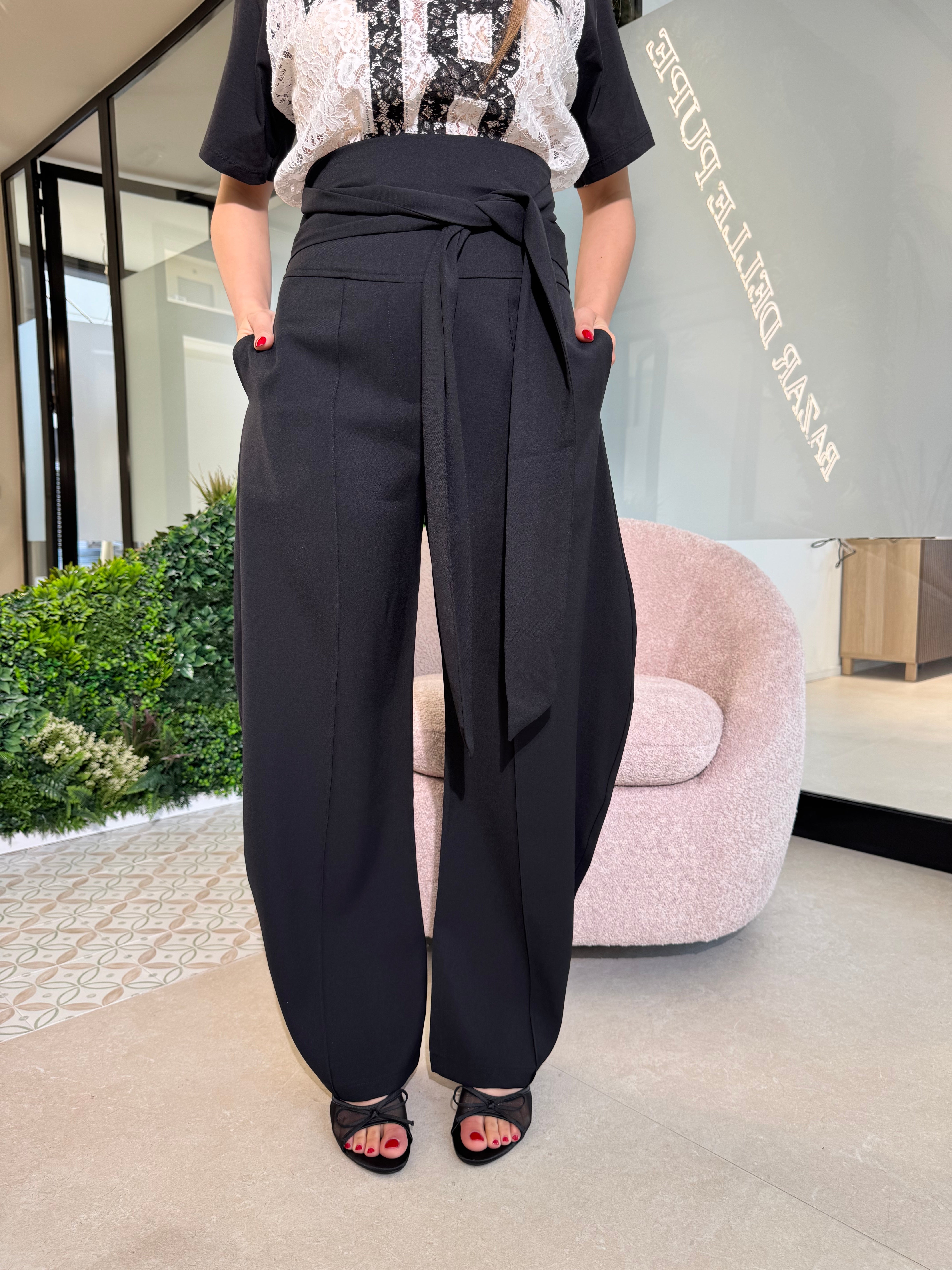 Pantalone ballon fiocco