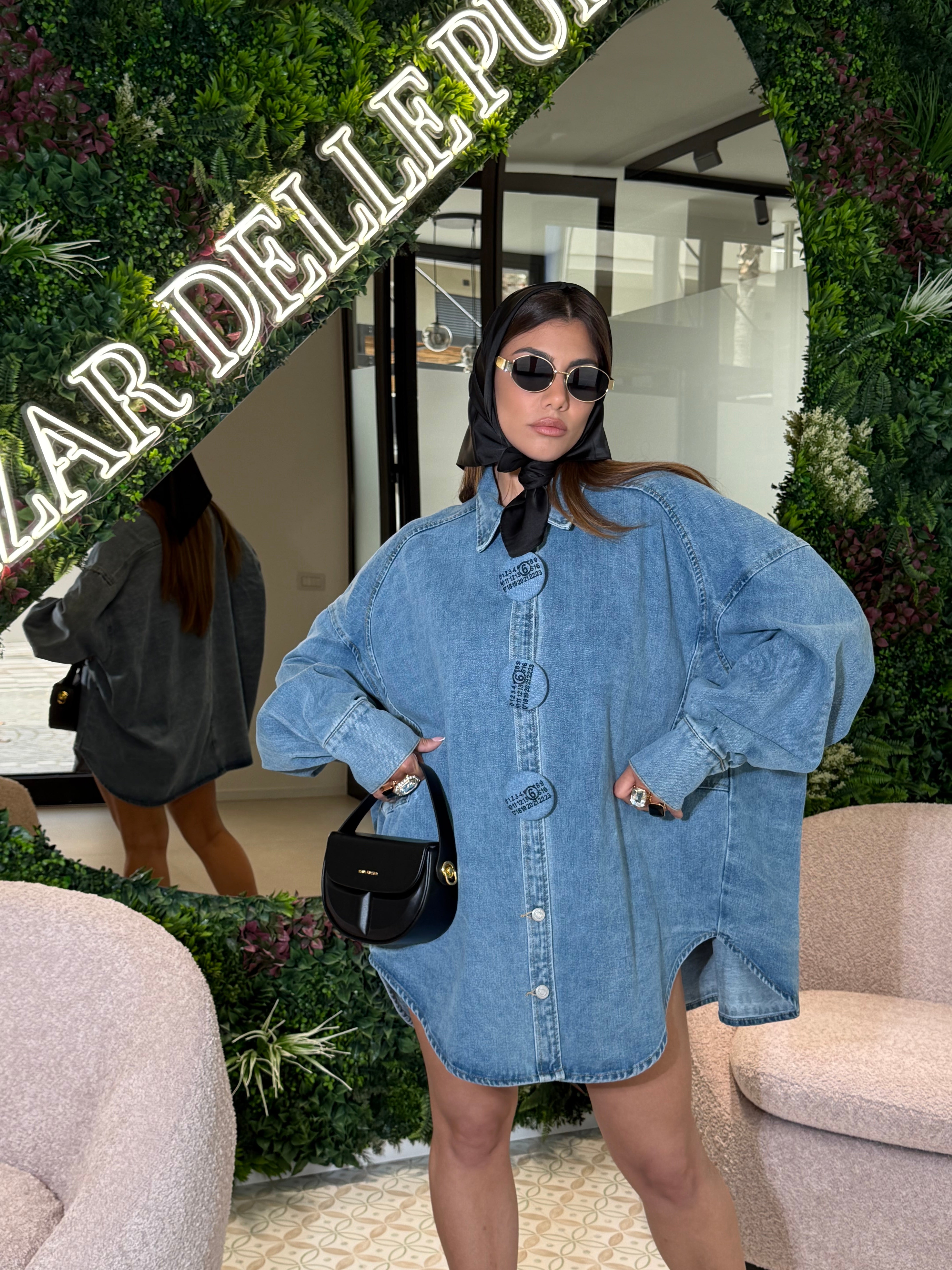 Abito camicia in denim