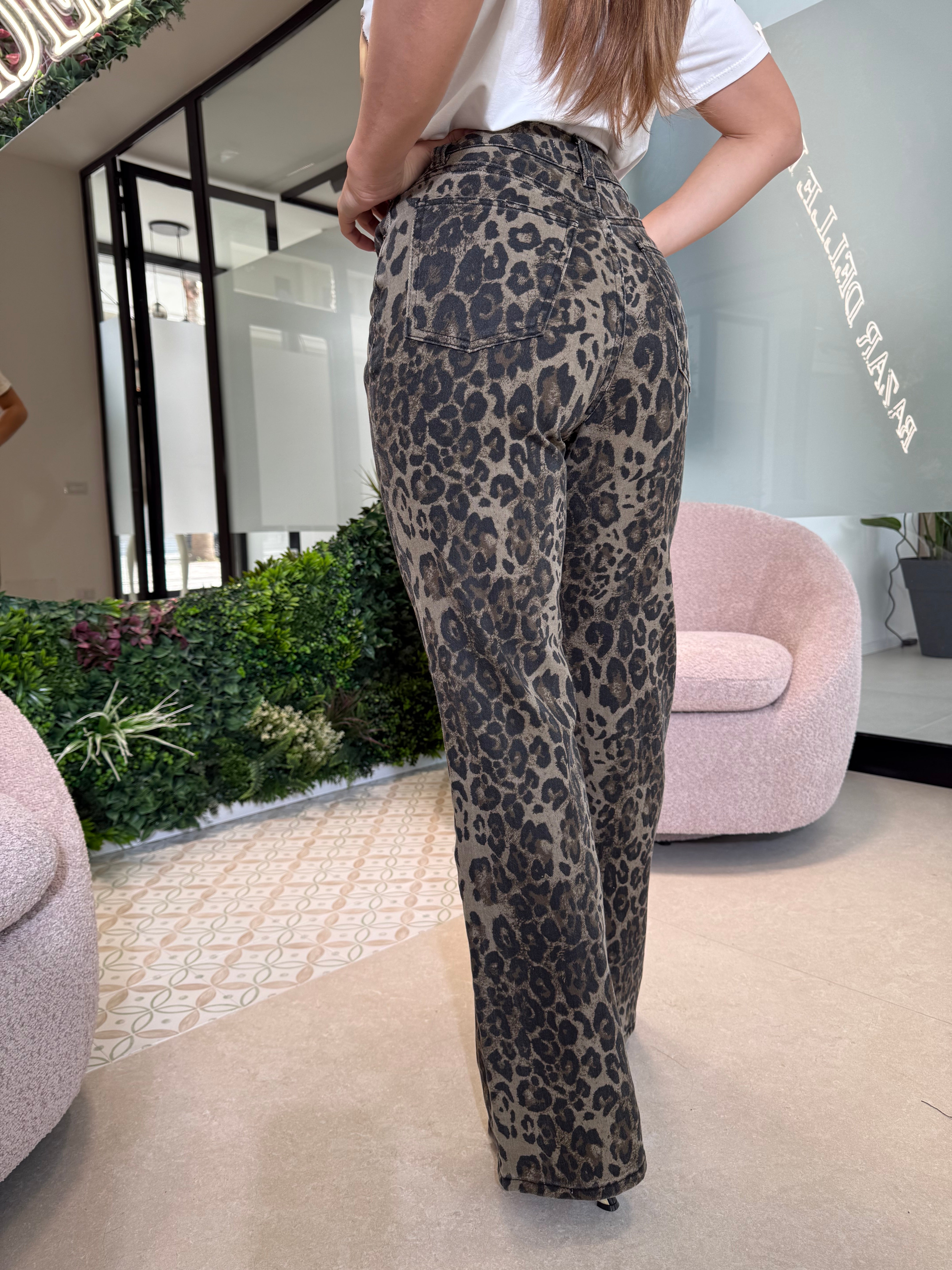 Jeans animalier scuro