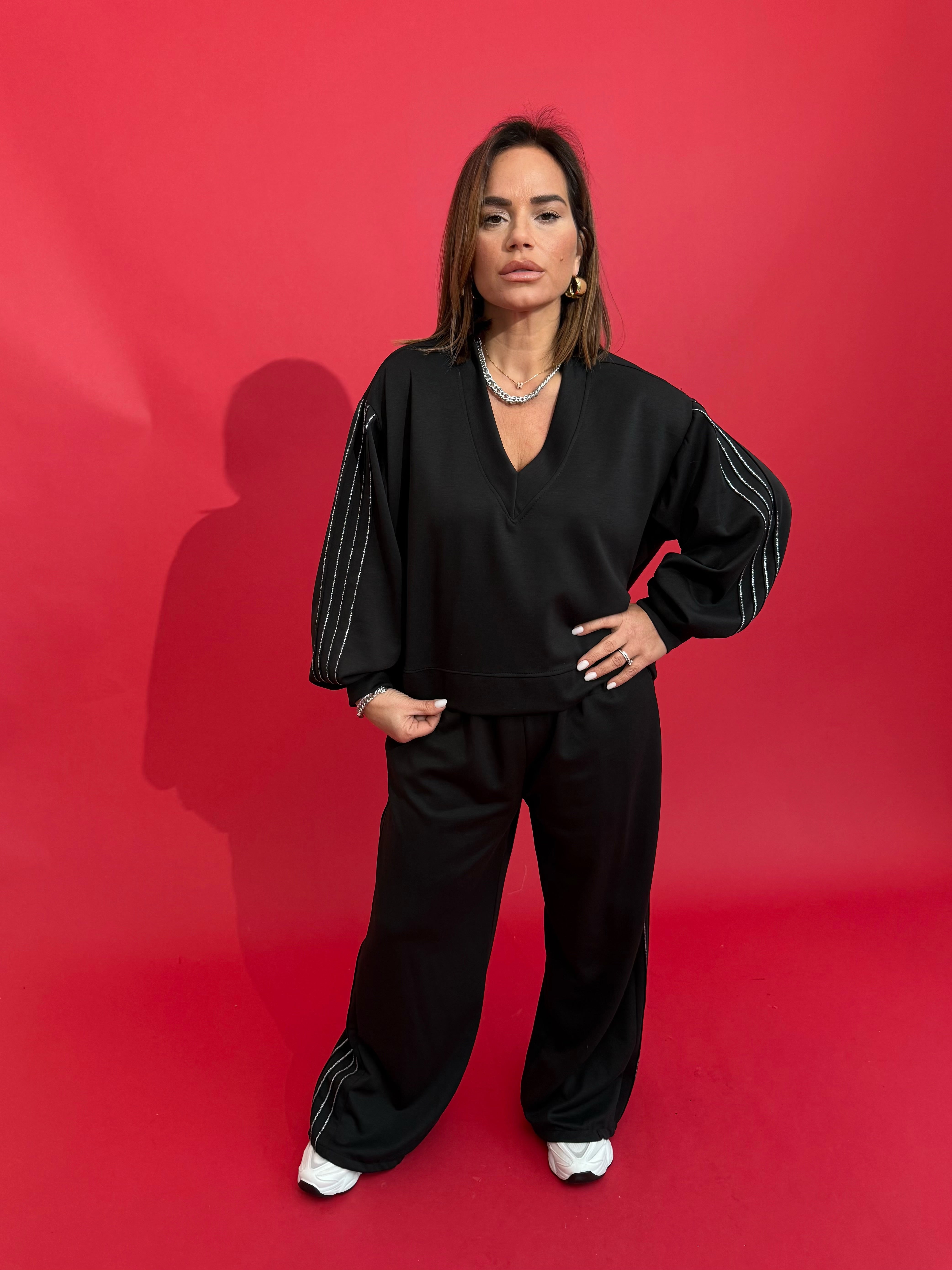 Cordset tuta black curvy