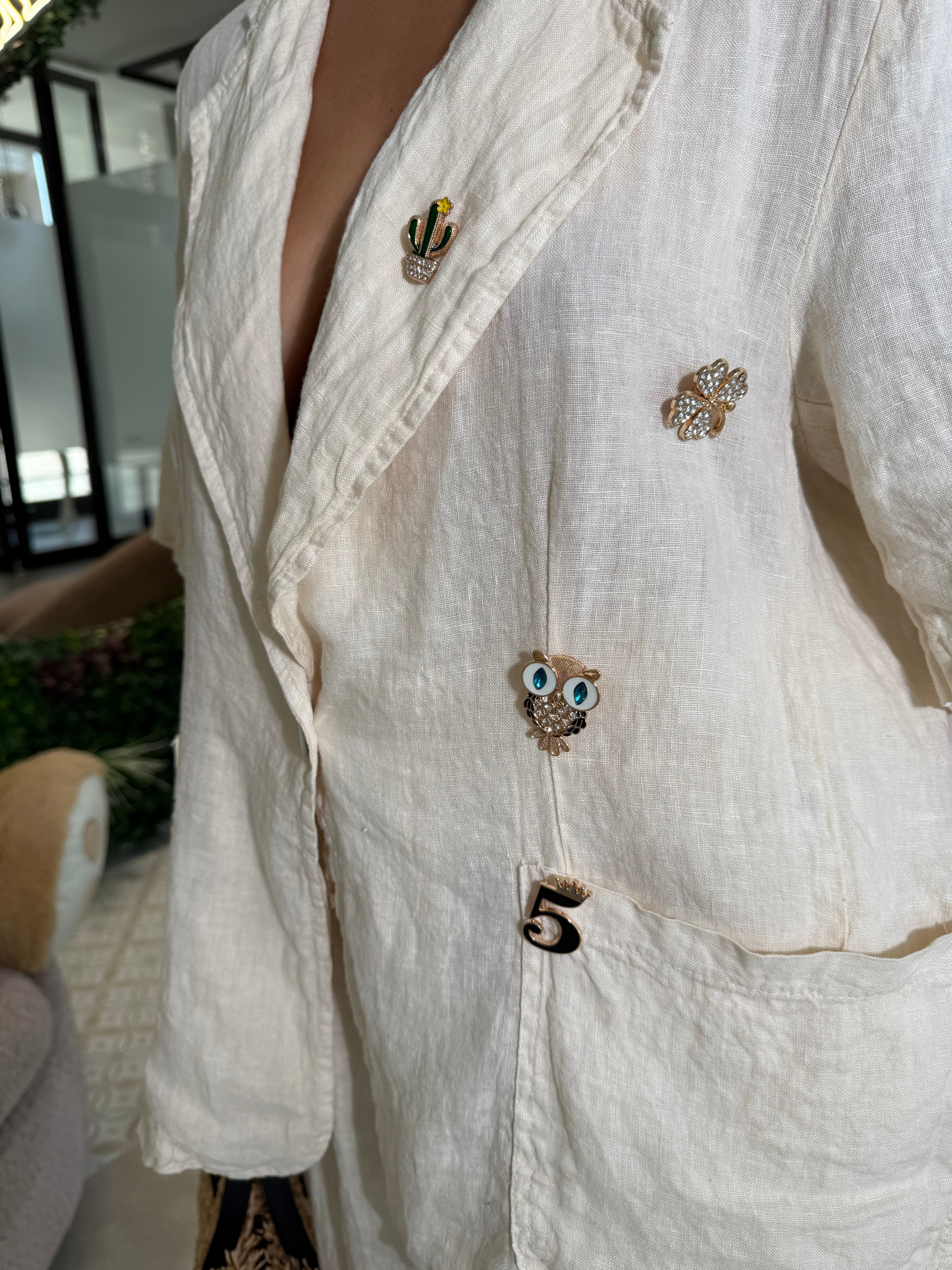 Tailleur in lino portafortuna