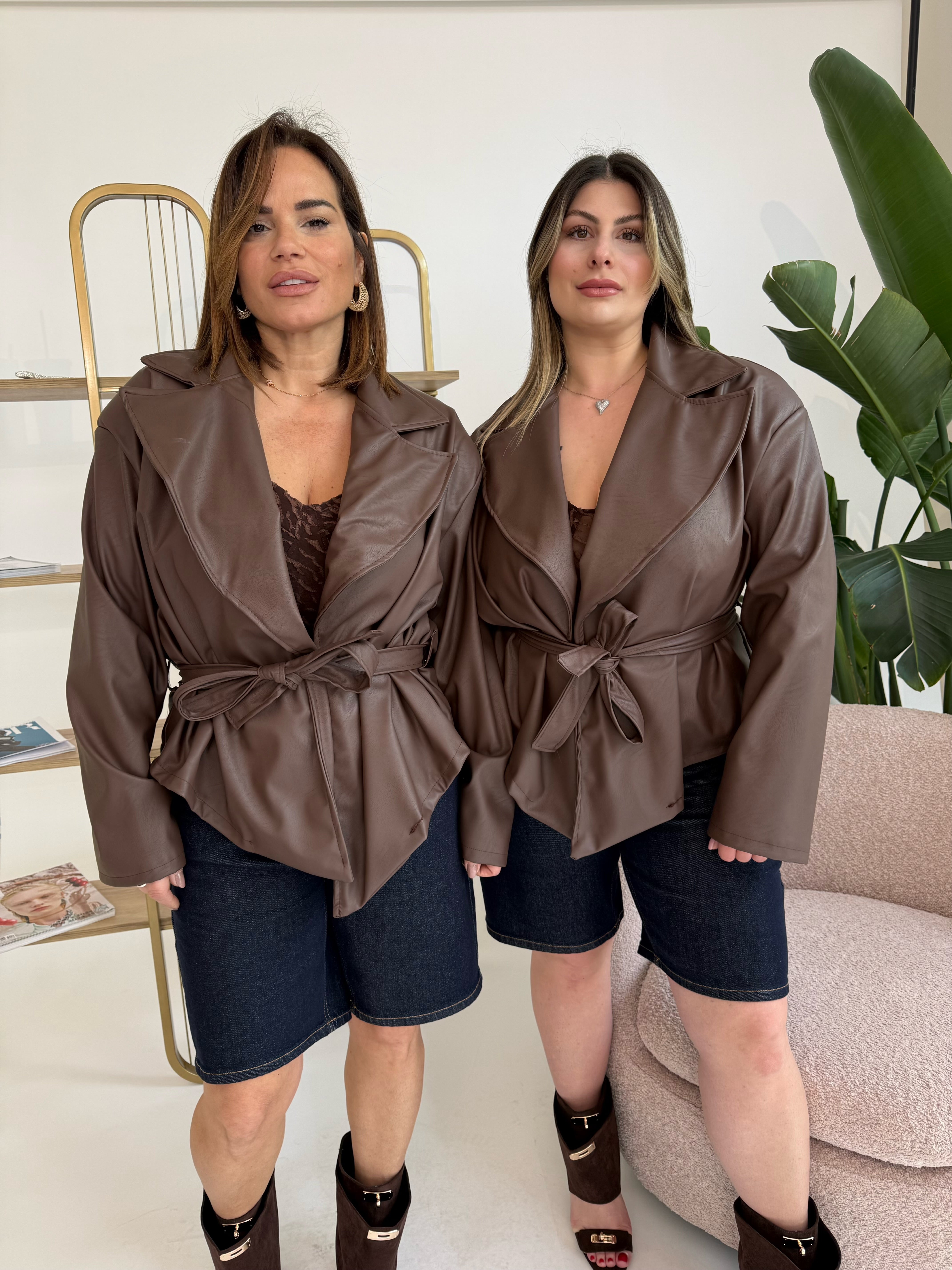 Giacca ecopelle curvy