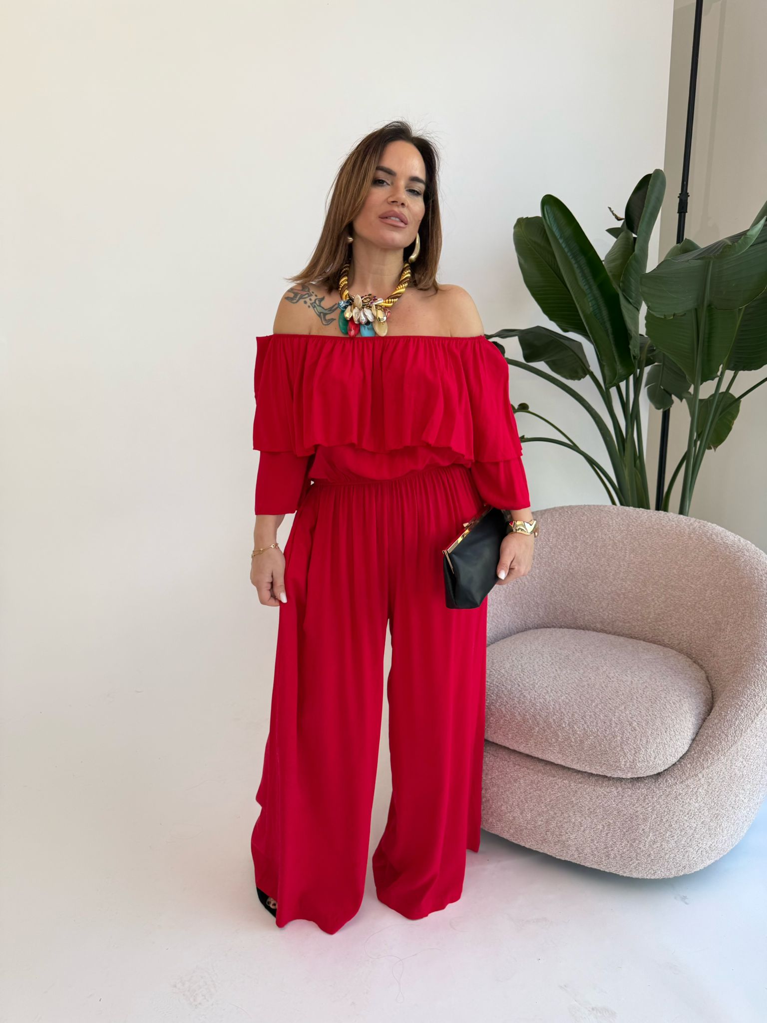 Cordset pantalone e top lino curvy