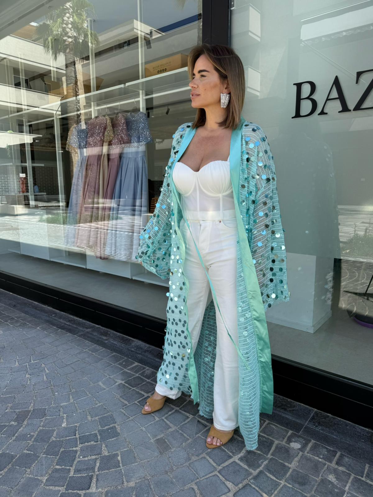 Kimono rete e paillettes