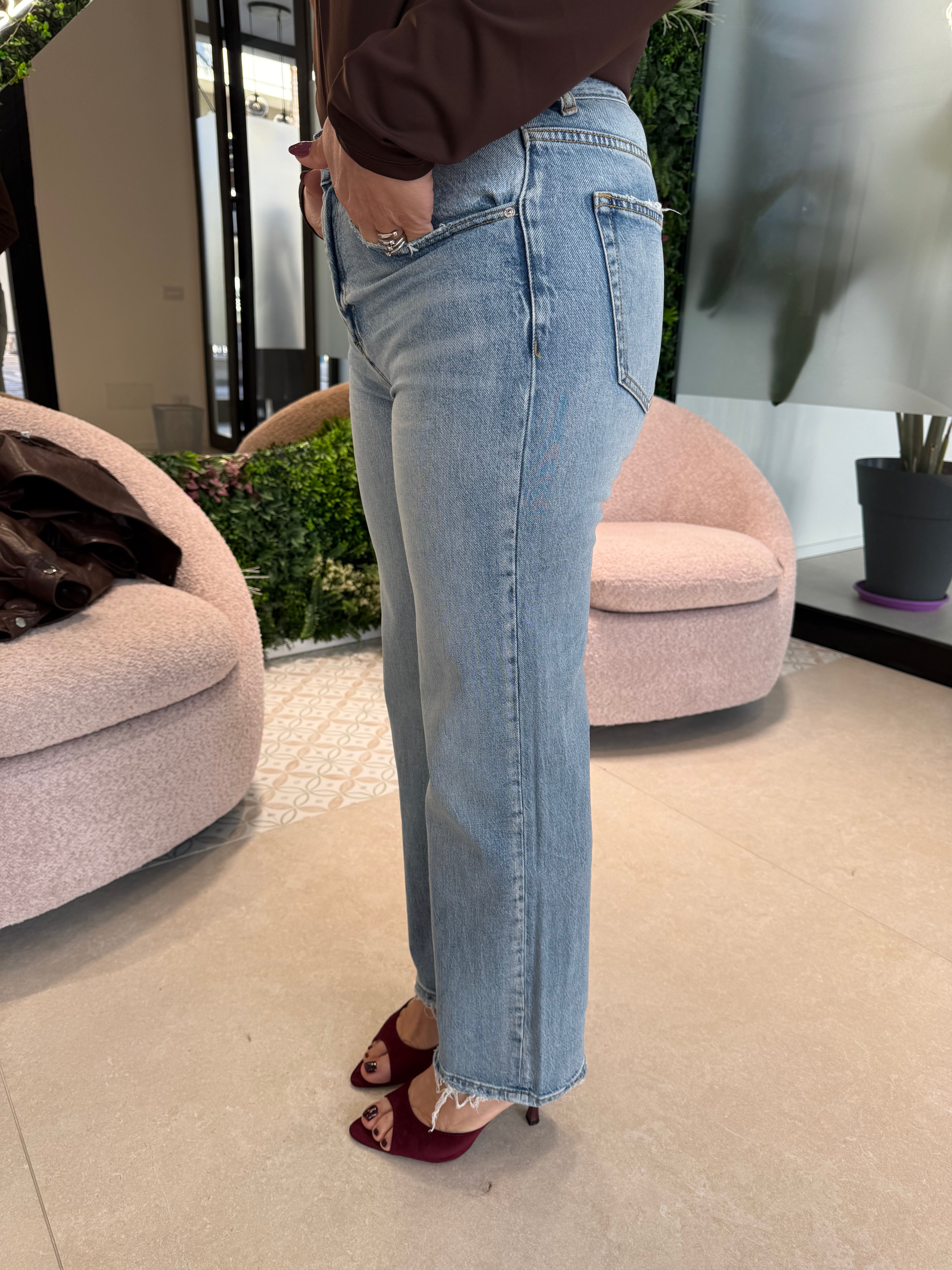 Jeans mom fit chiaro