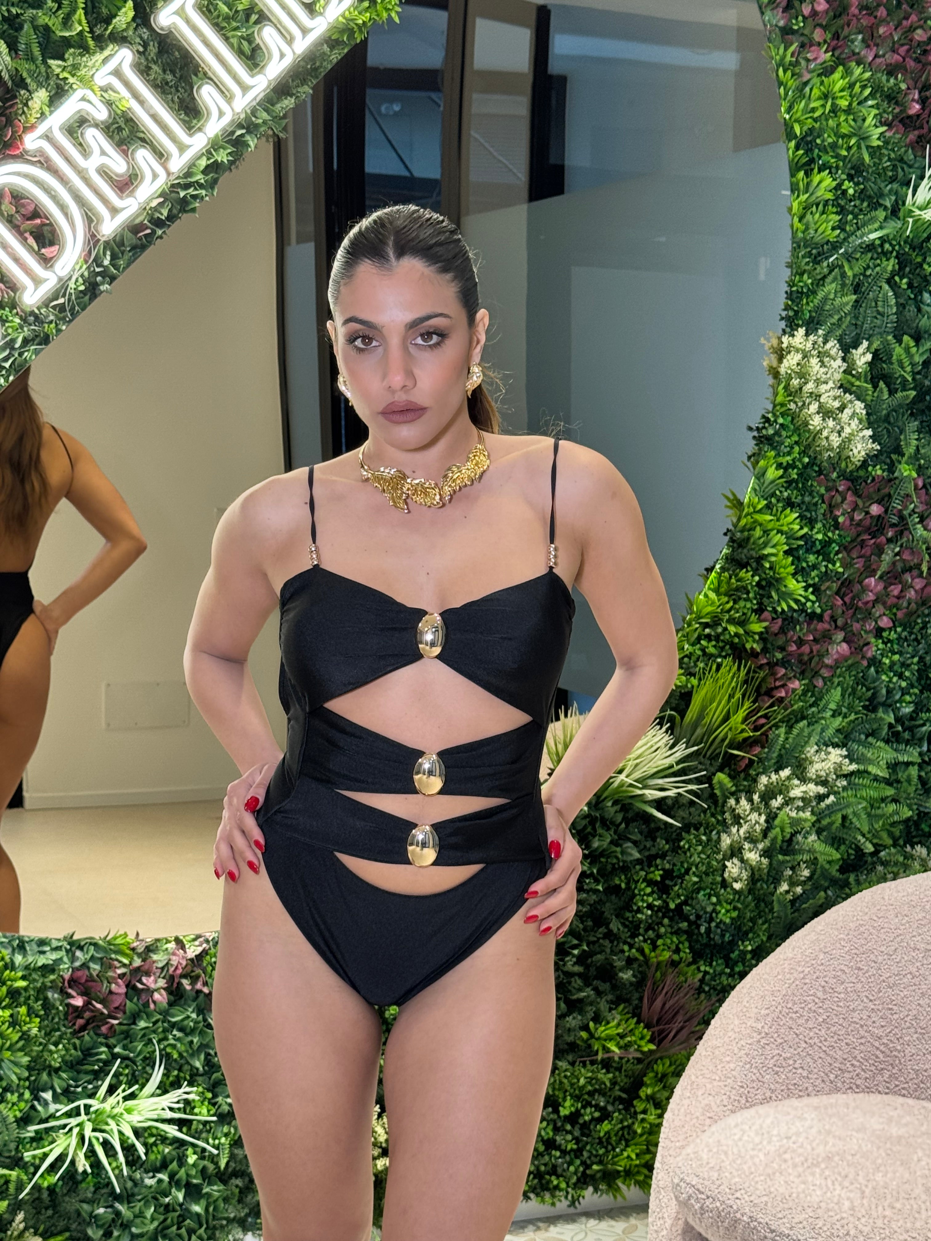 Bikini con dettagli gold