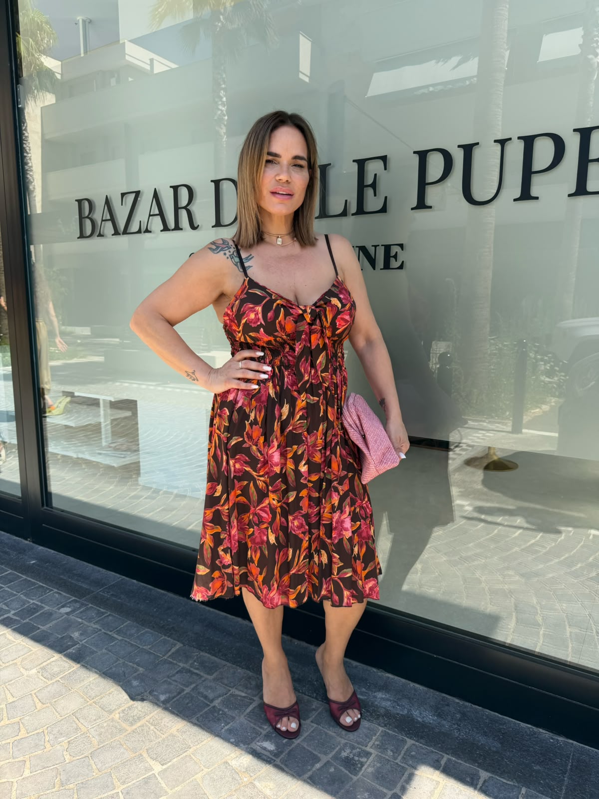 Abito midi flowers curvy