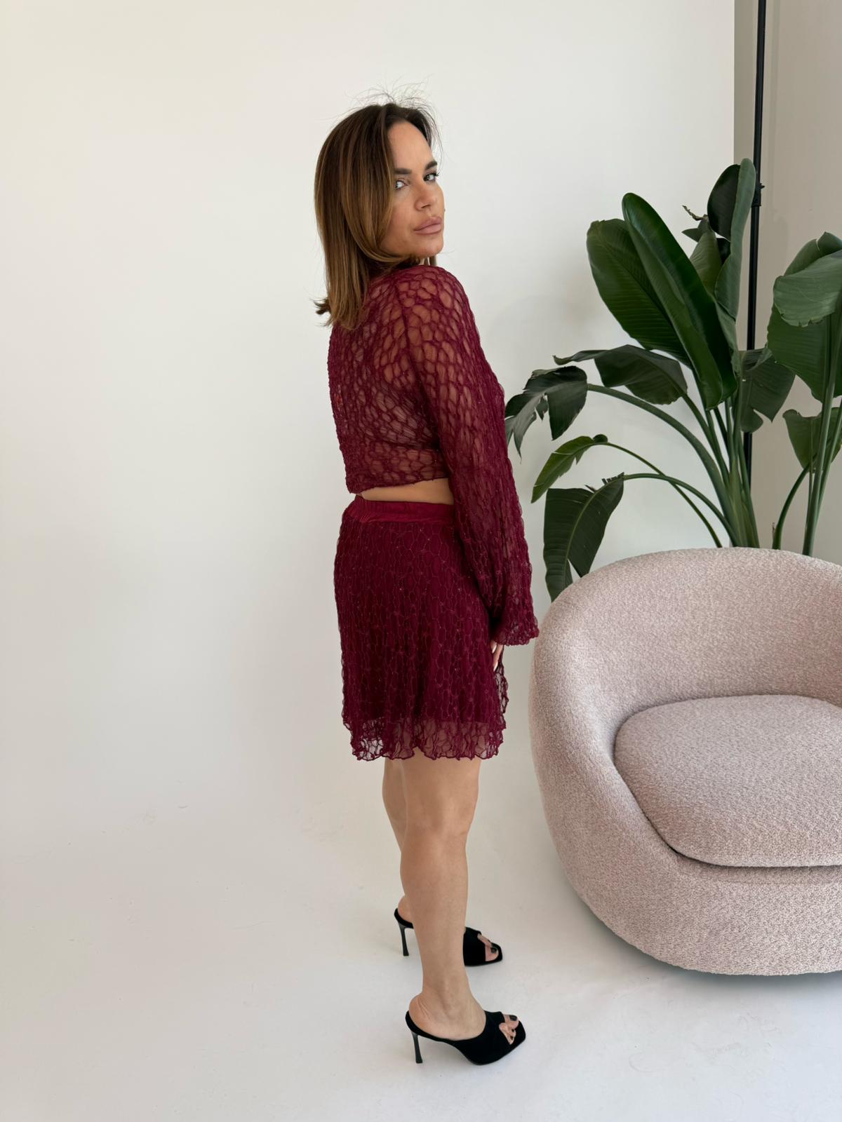 Cordset ricami lurex curvy