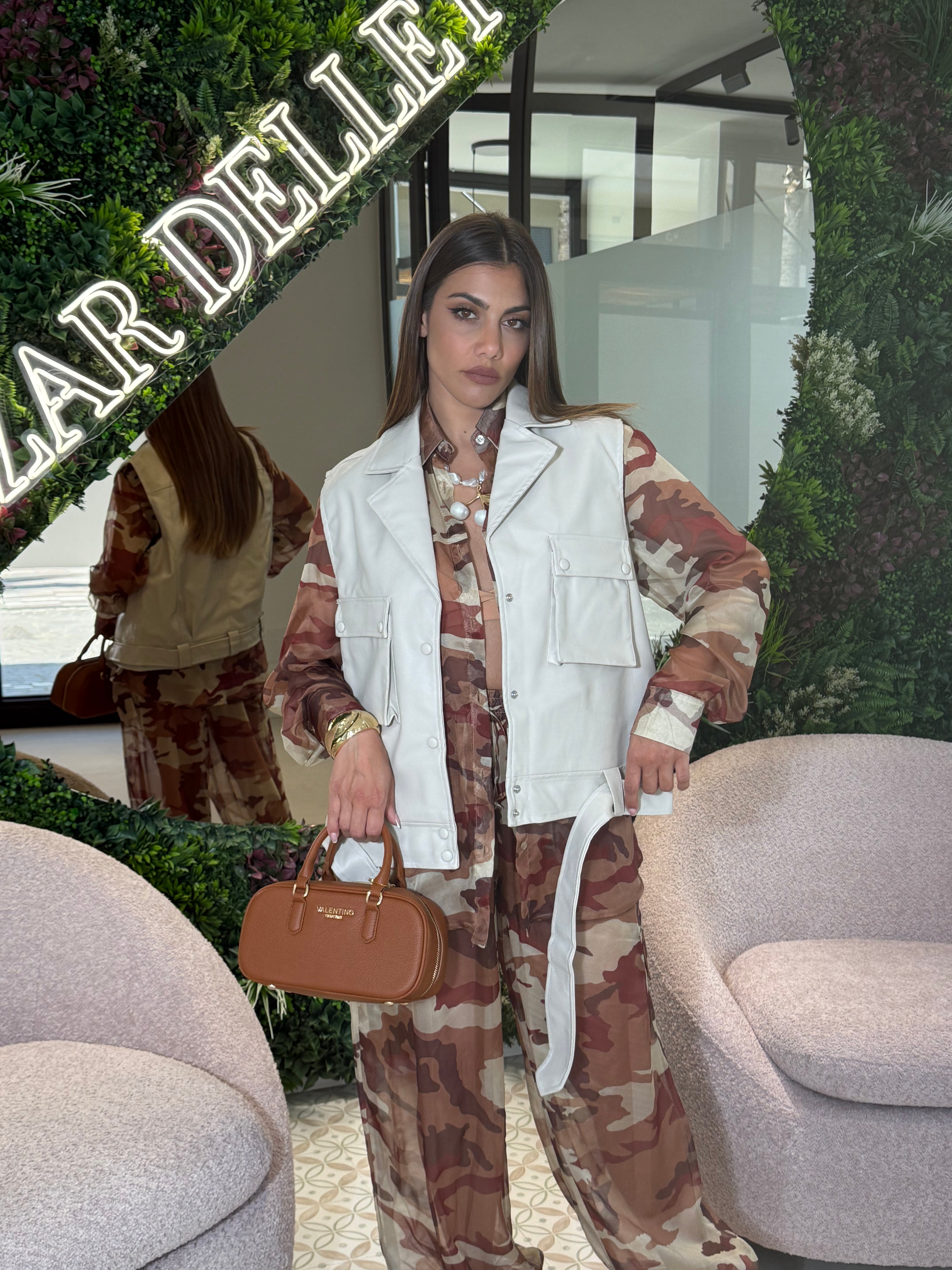 Chiodo gilet ecopelle