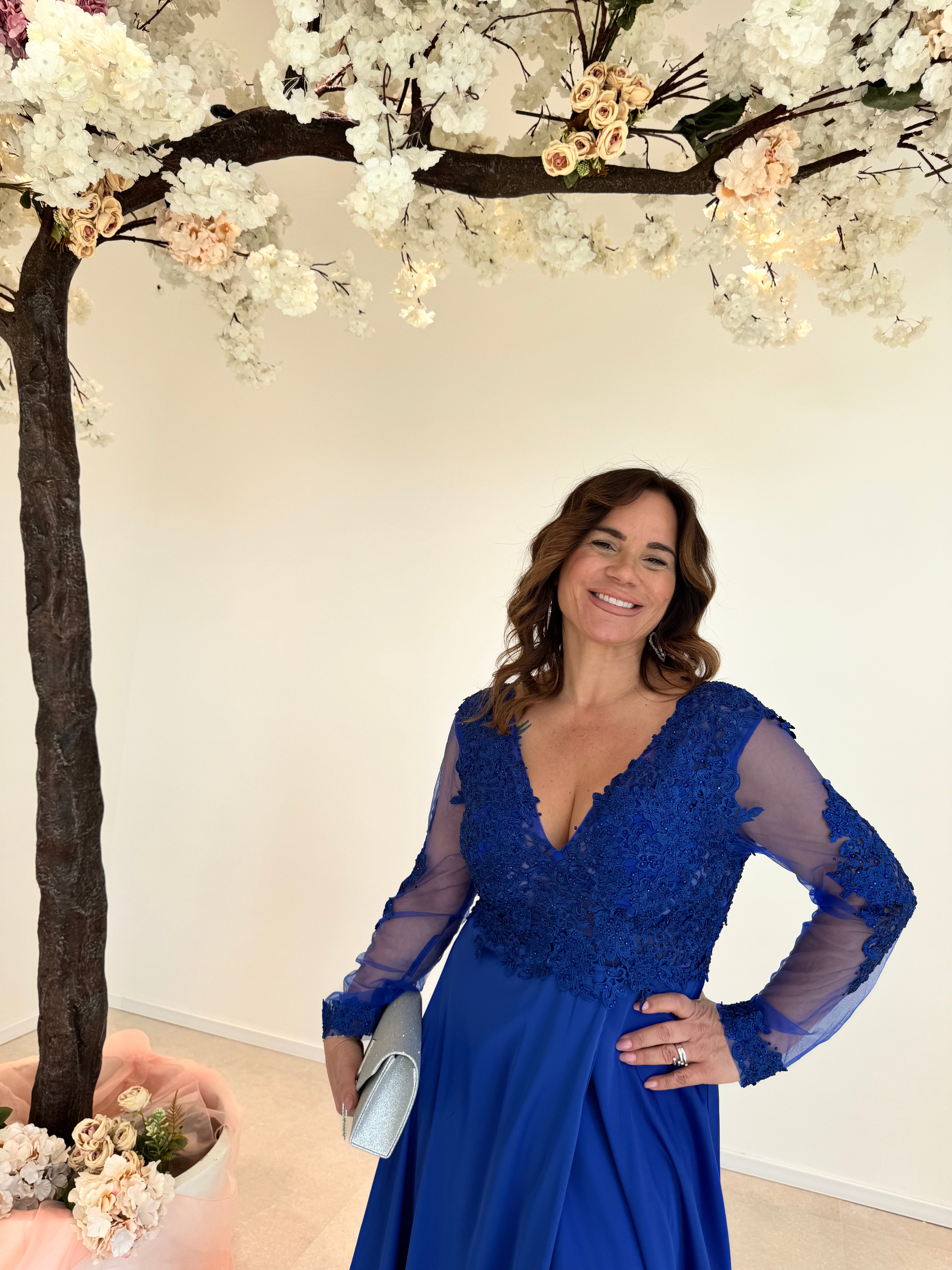 Abito lungo con ricami