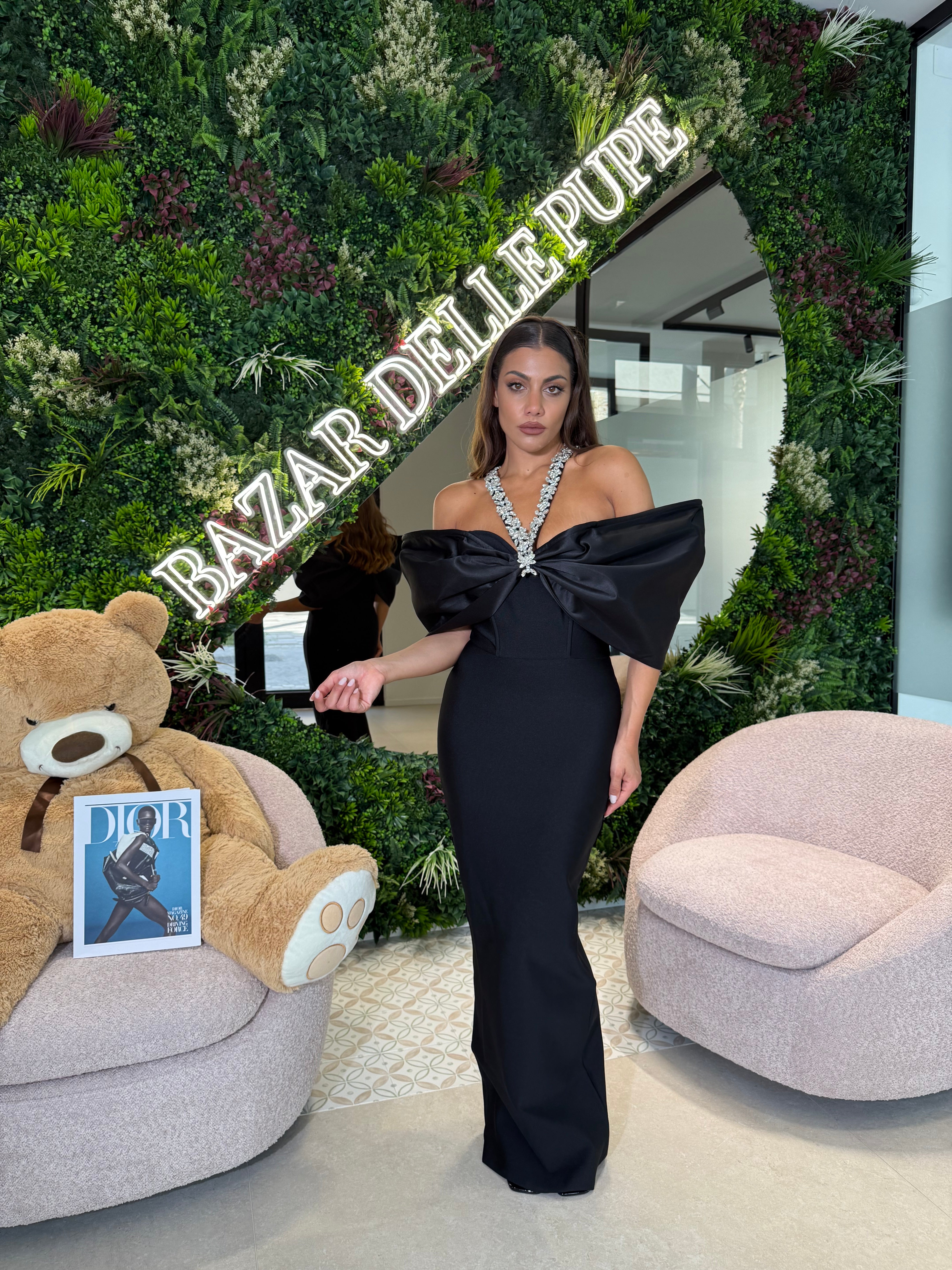 Abito bandage effetto fiocco