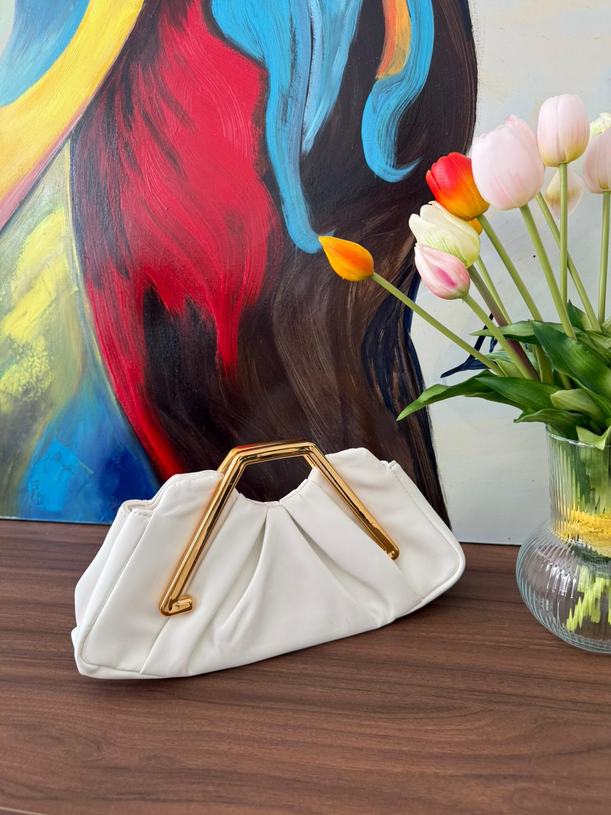 Borsa manico gold