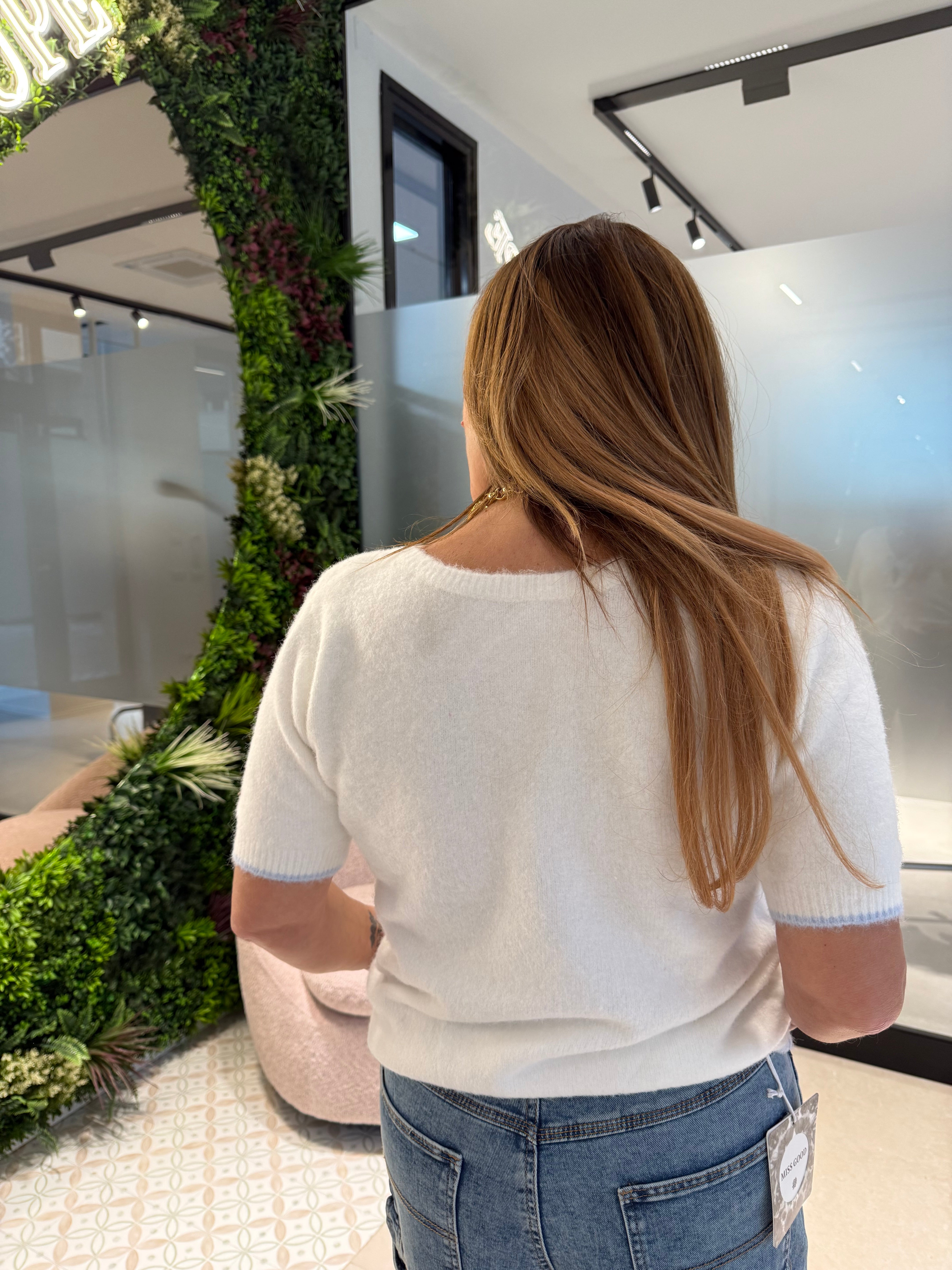 Pull mezza manica fiocchetti