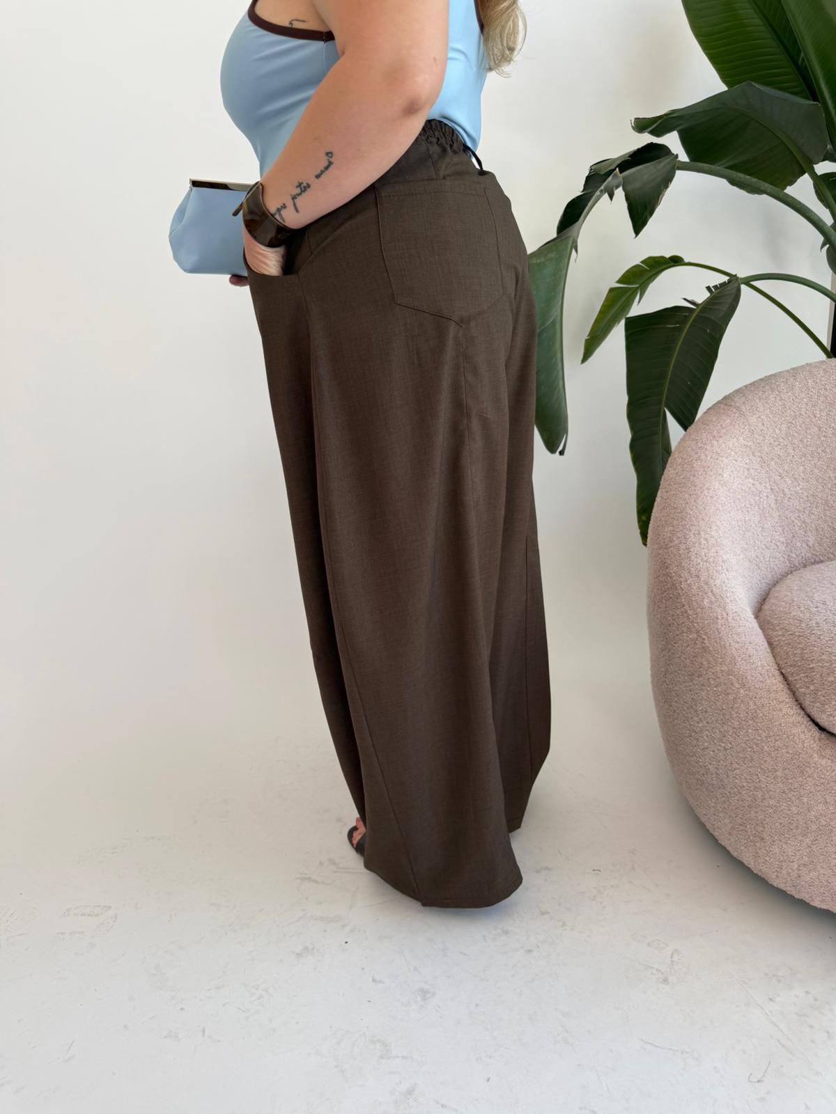 Pantalone ballon brown curvy