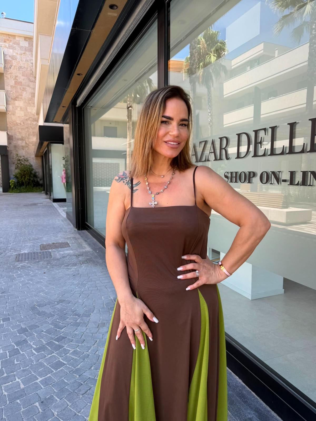 Abito bicolore Aria curvy