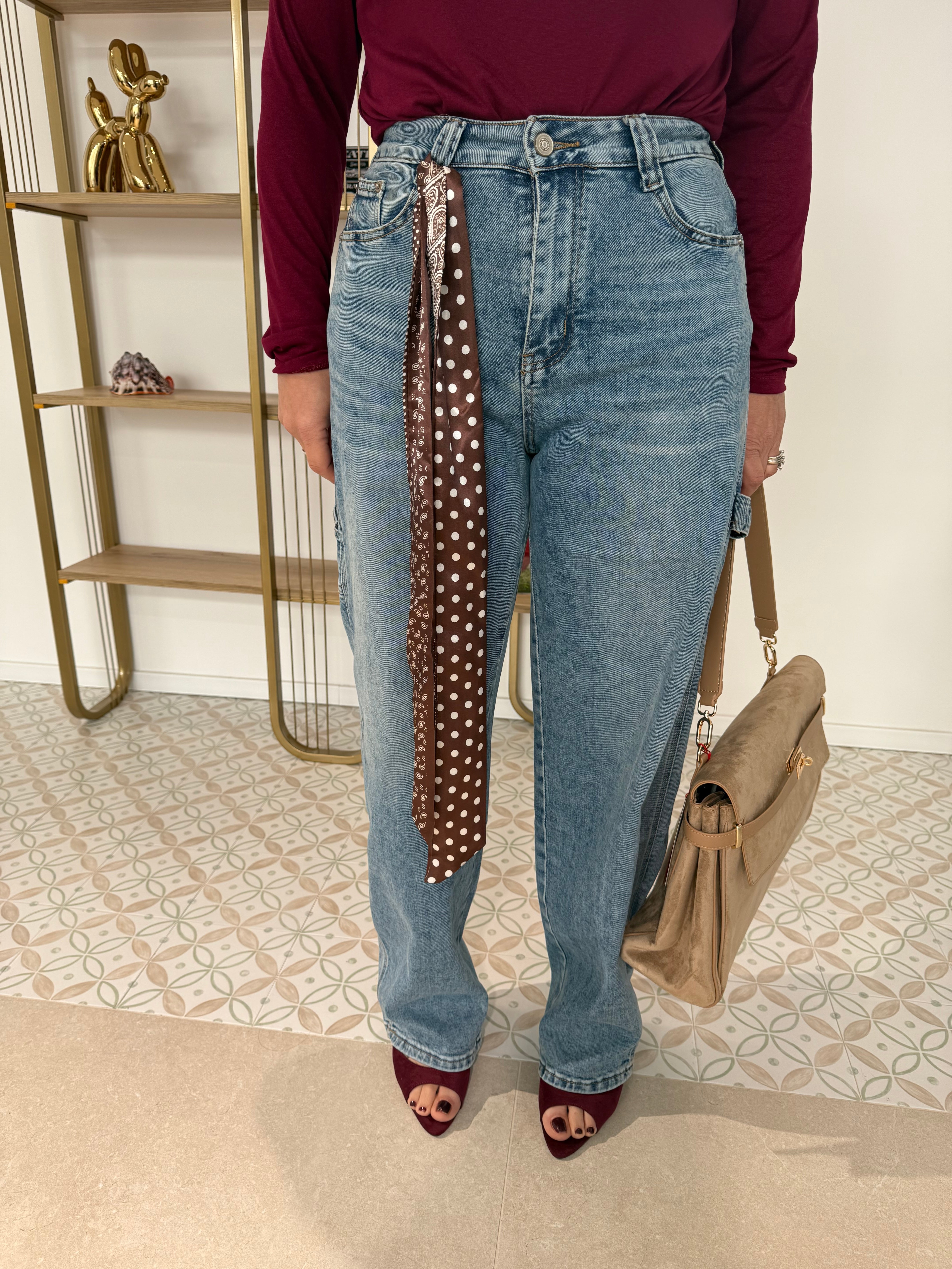 Jeans chiaro ballon curvy