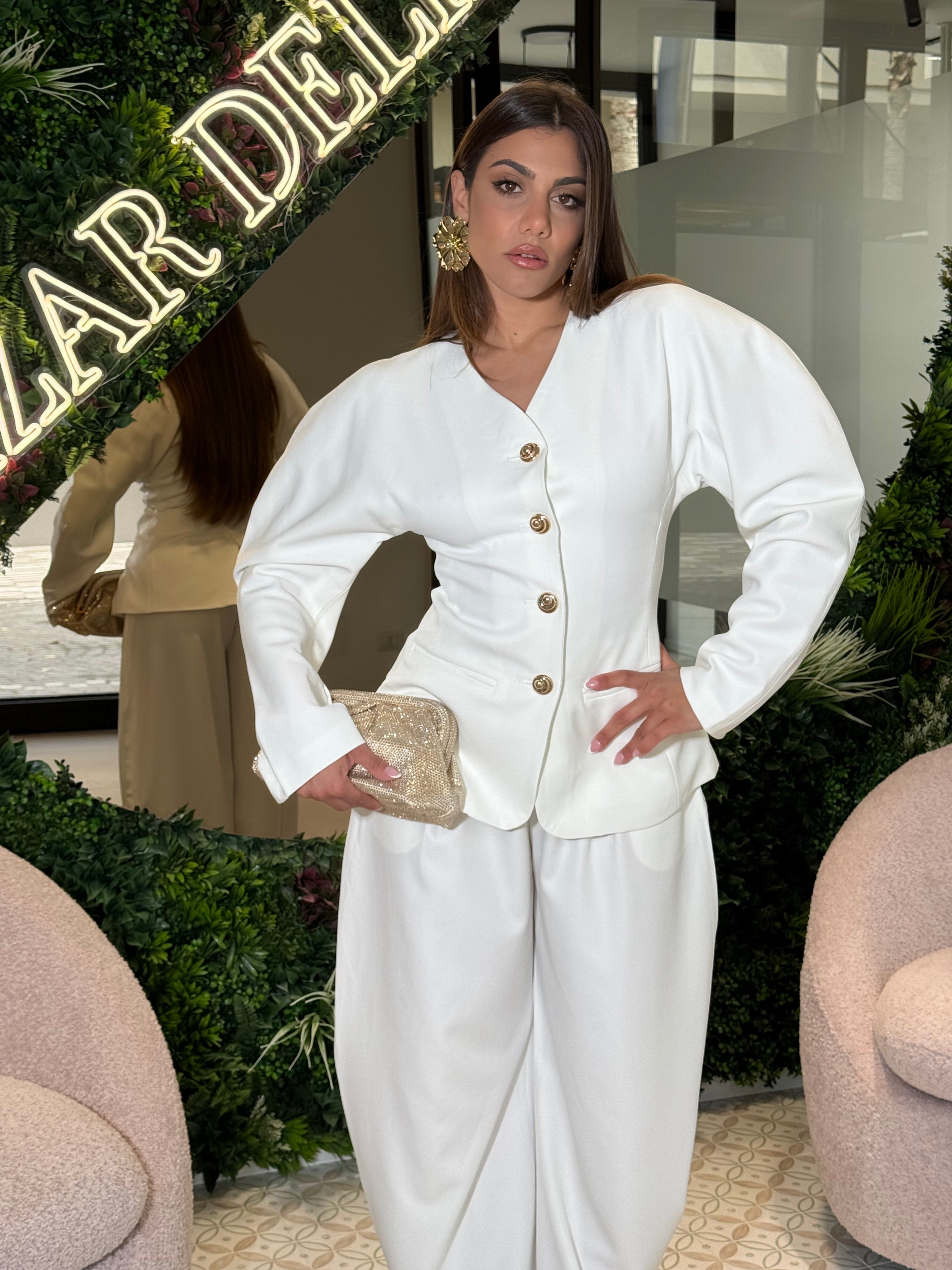 Tailleur ballon white