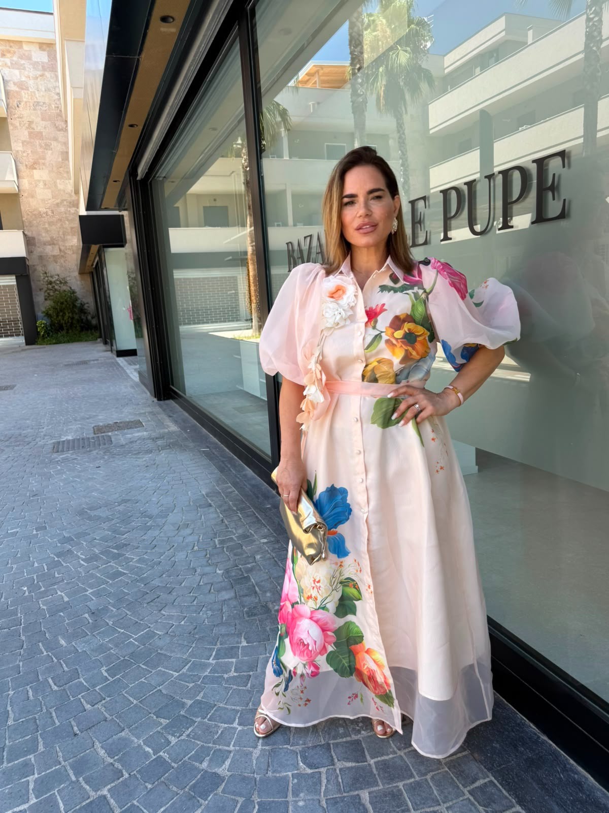 Abito camicia peonia