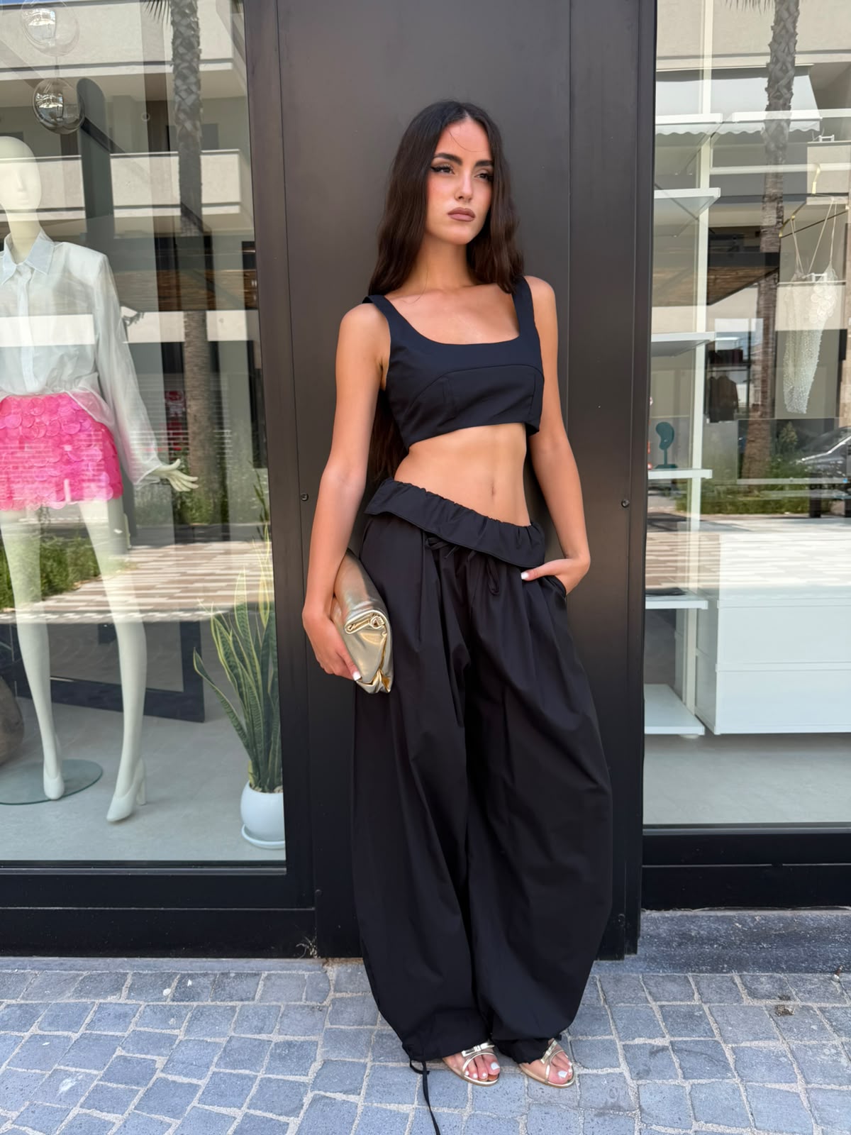 Cordset top e pantalone con rosvolto